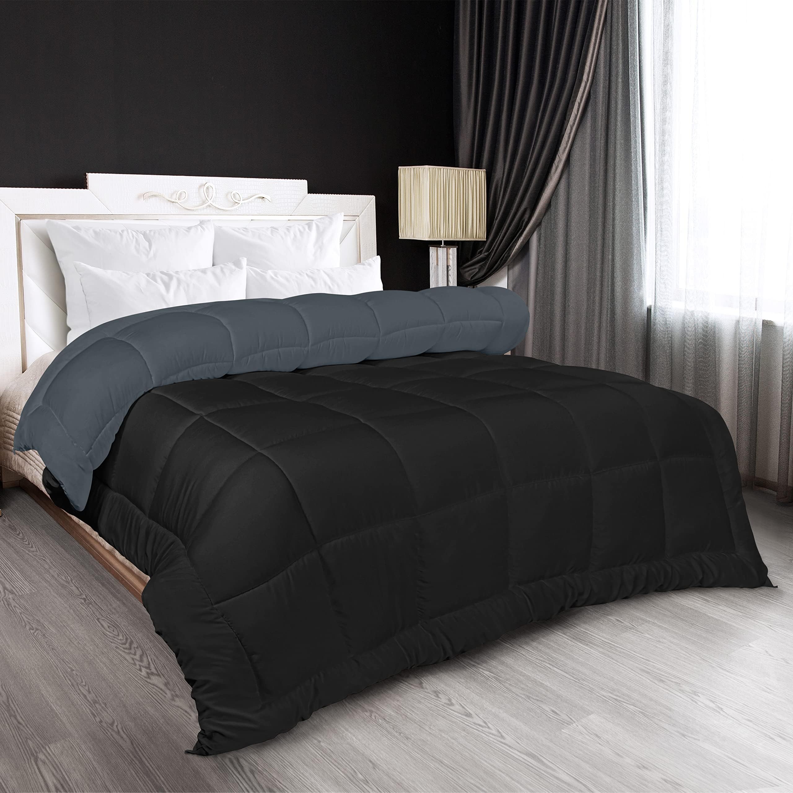Foto 4 | Ropa De Cama Edreforter Utopia King Para Todas Las Estaciones Con 4 Almohadas, Color Negro Y Gris - Venta Internacional.