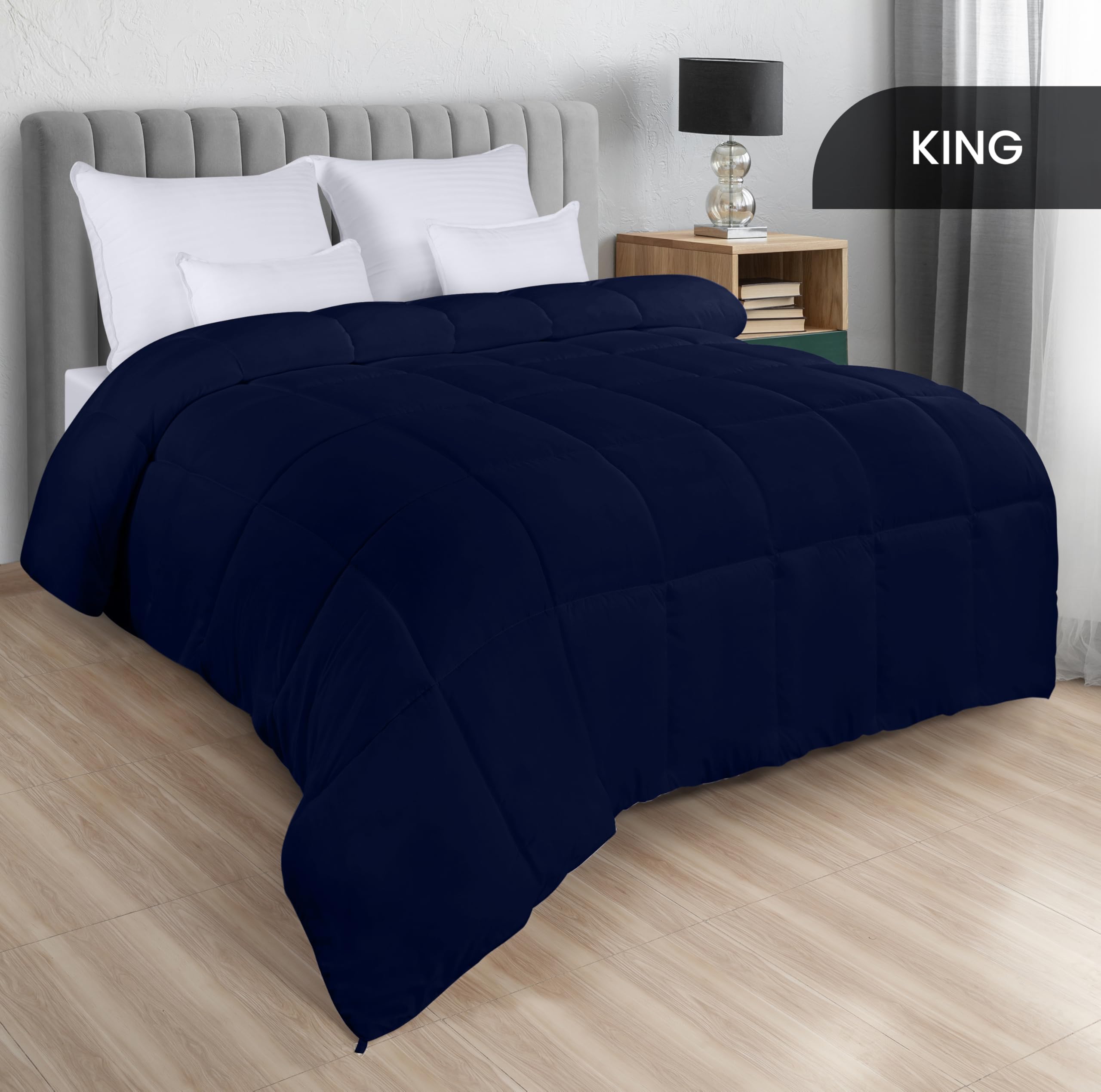 Foto 3 pulgar | Ropa De Cama Edreforter Utopia, Tamaño King, Para Todas Las Estaciones, Color Azul Marino - Venta Internacional.