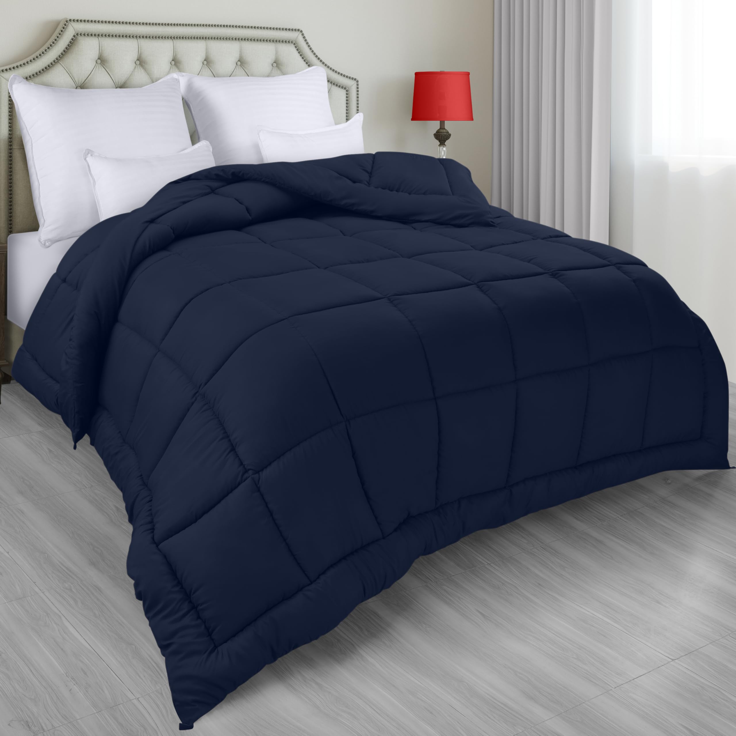 Foto 2 pulgar | Ropa De Cama Edredon Utopia Para Todas Las Estaciones, Plumón Alt Queen, Azul Marino - Venta Internacional.