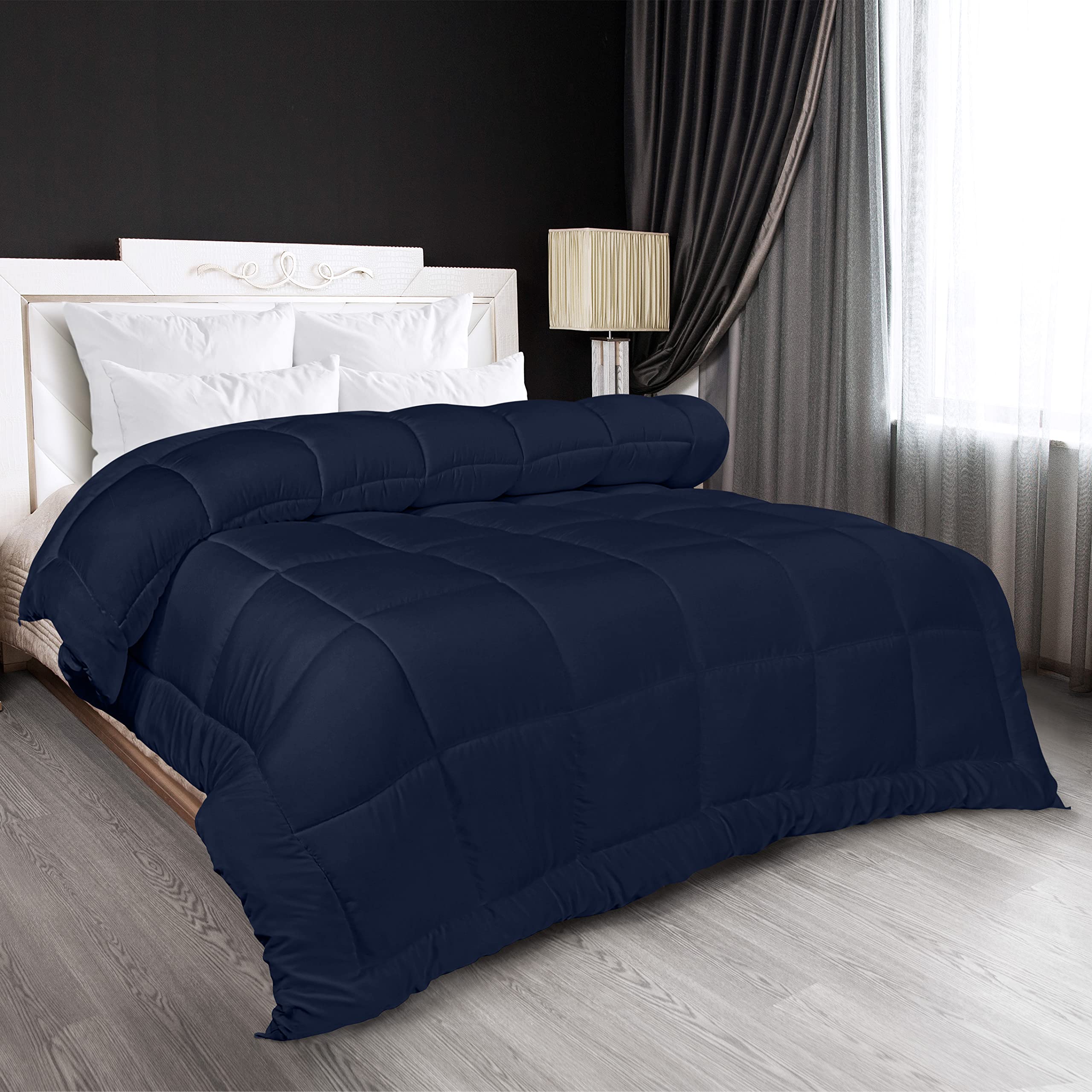 Foto 5 pulgar | Ropa De Cama Edredon Utopia Para Todas Las Estaciones, Plumón Alt Queen, Azul Marino - Venta Internacional.