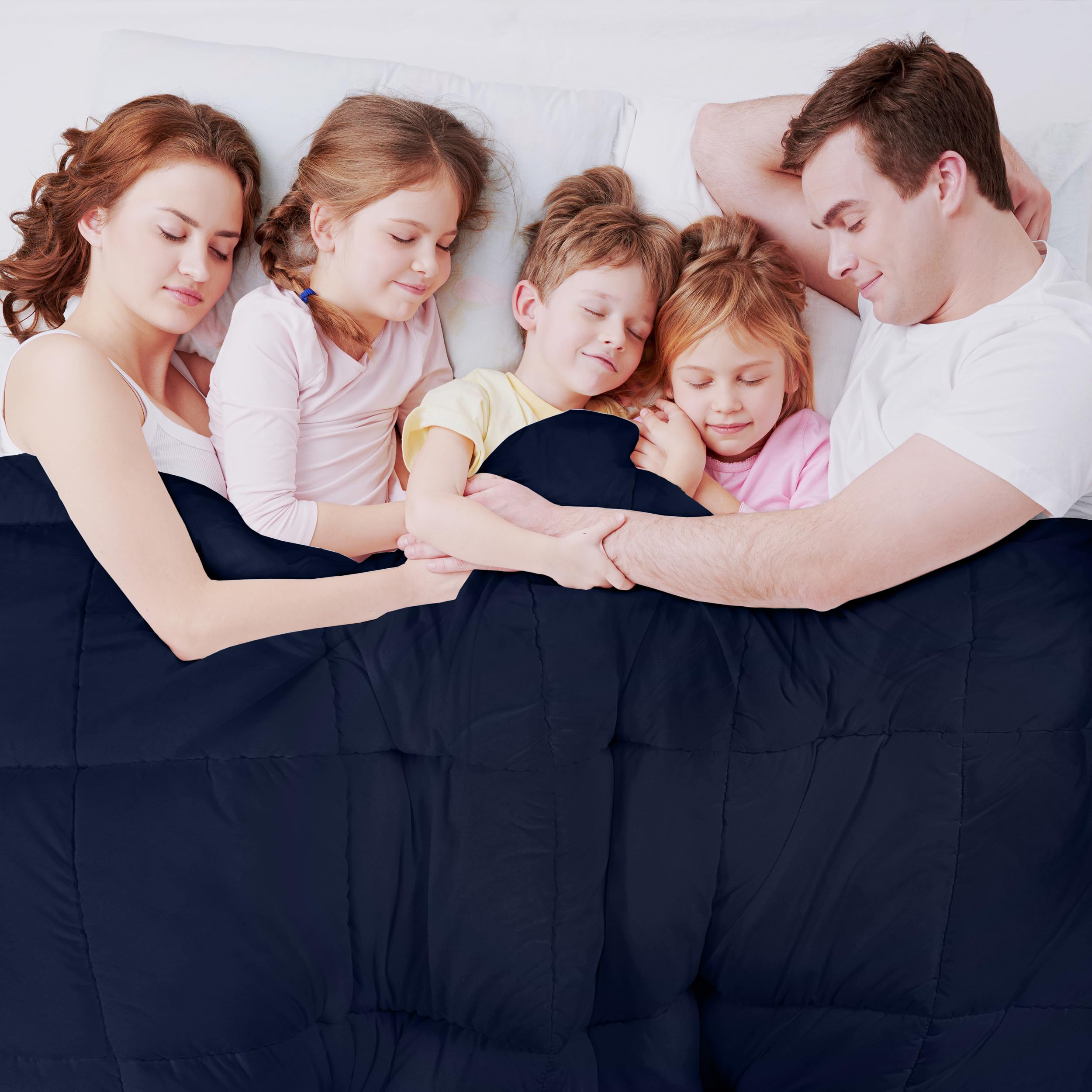 Foto 8 pulgar | Ropa De Cama Edredon Utopia Para Todas Las Estaciones, Plumón Alt Queen, Azul Marino - Venta Internacional.