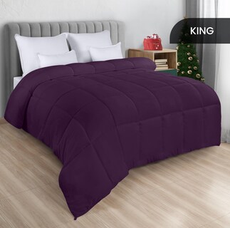 Foto 2 | Ropa De Cama Edredon Utopia, Tamaño King, Para Todas Las Estaciones, Color Ciruela - Venta Internacional.