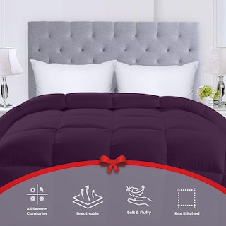 Foto 3 | Ropa De Cama Edredon Utopia, Tamaño King, Para Todas Las Estaciones, Color Ciruela - Venta Internacional.