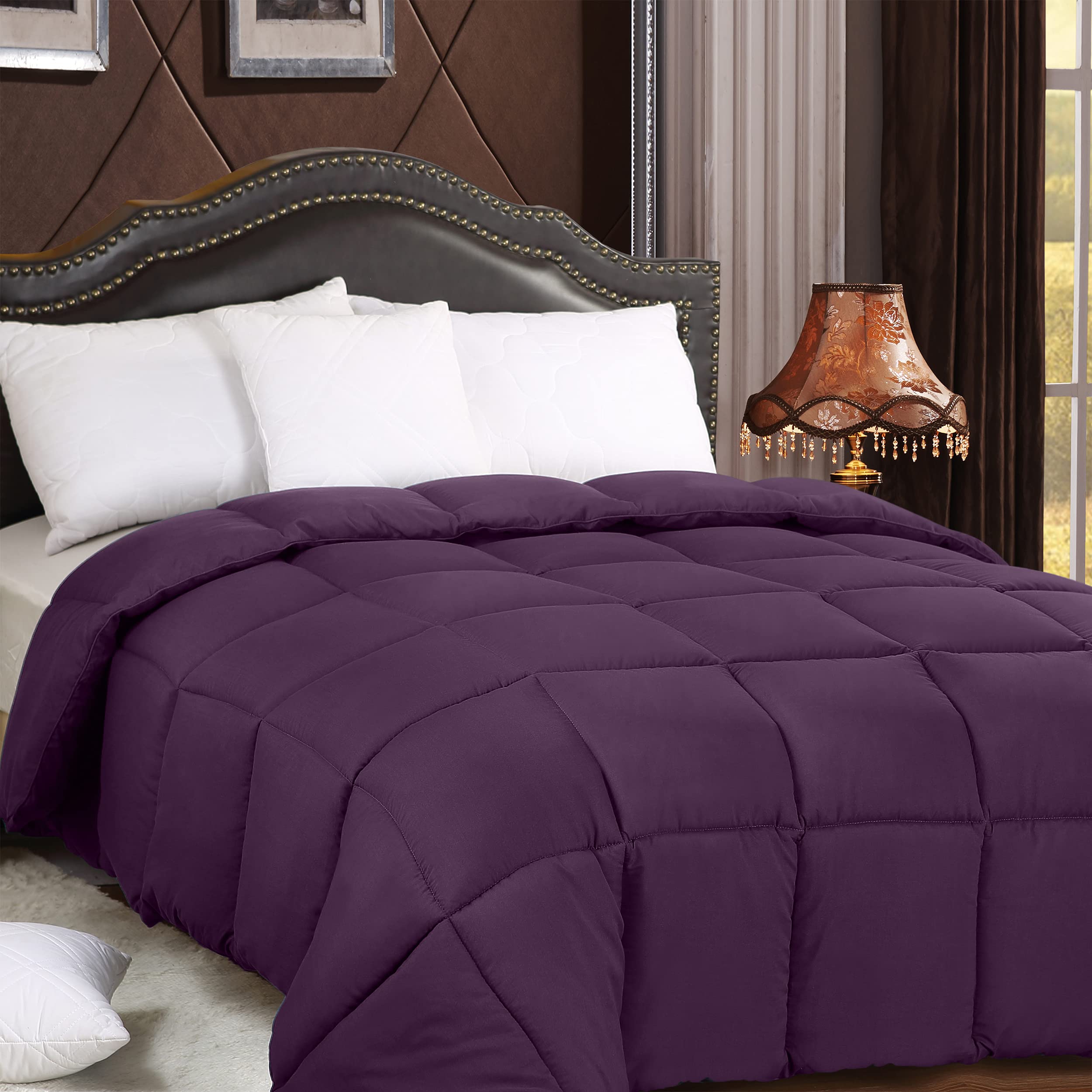 Foto 6 pulgar | Ropa De Cama Edredon Utopia, Tamaño King, Para Todas Las Estaciones, Color Ciruela - Venta Internacional.