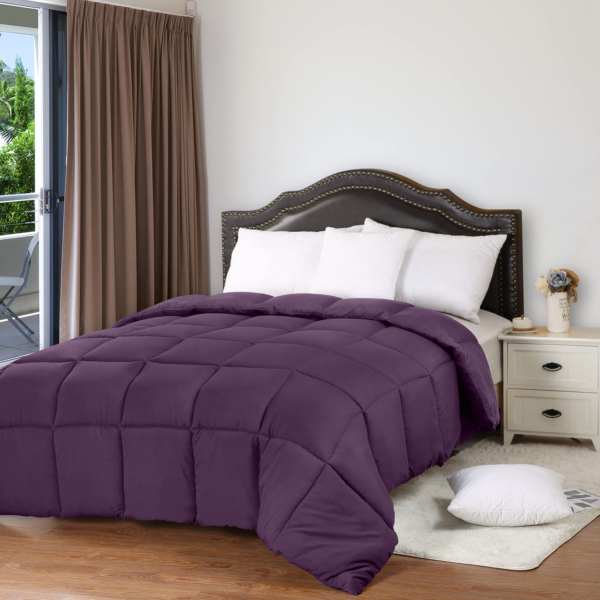 Foto 7 pulgar | Ropa De Cama Edredon Utopia, Tamaño King, Para Todas Las Estaciones, Color Ciruela - Venta Internacional.