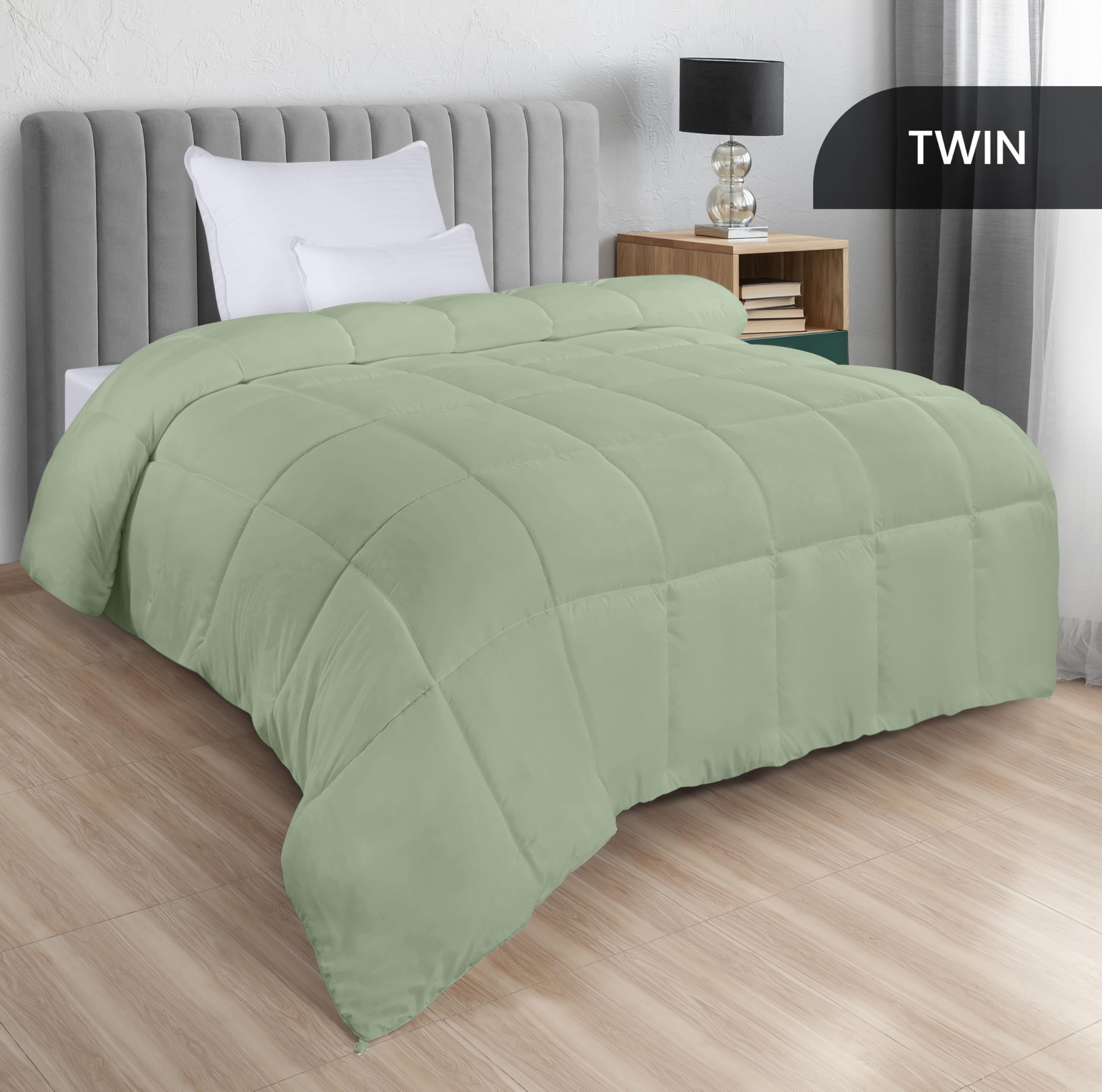 Foto 3 pulgar | Ropa De Cama Edreforter Utopia, Tamaño Doble, Para Todas Las Estaciones, Color Verde Salvia - Venta Internacional.