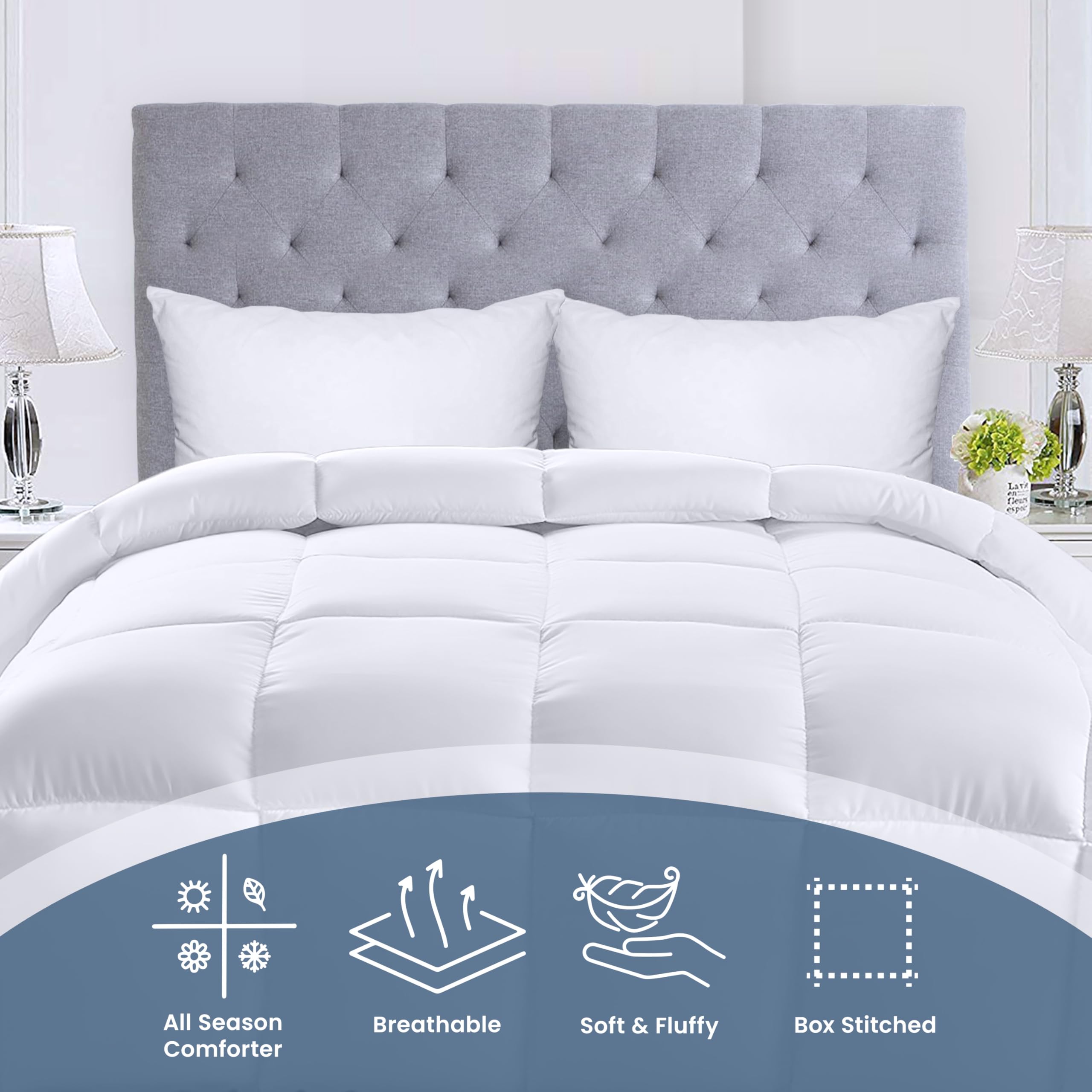 Foto 4 pulgar | Ropa De Cama Edreforter Utopia Para Todas Las Estaciones, Tamaño King, Color Blanco - Venta Internacional.