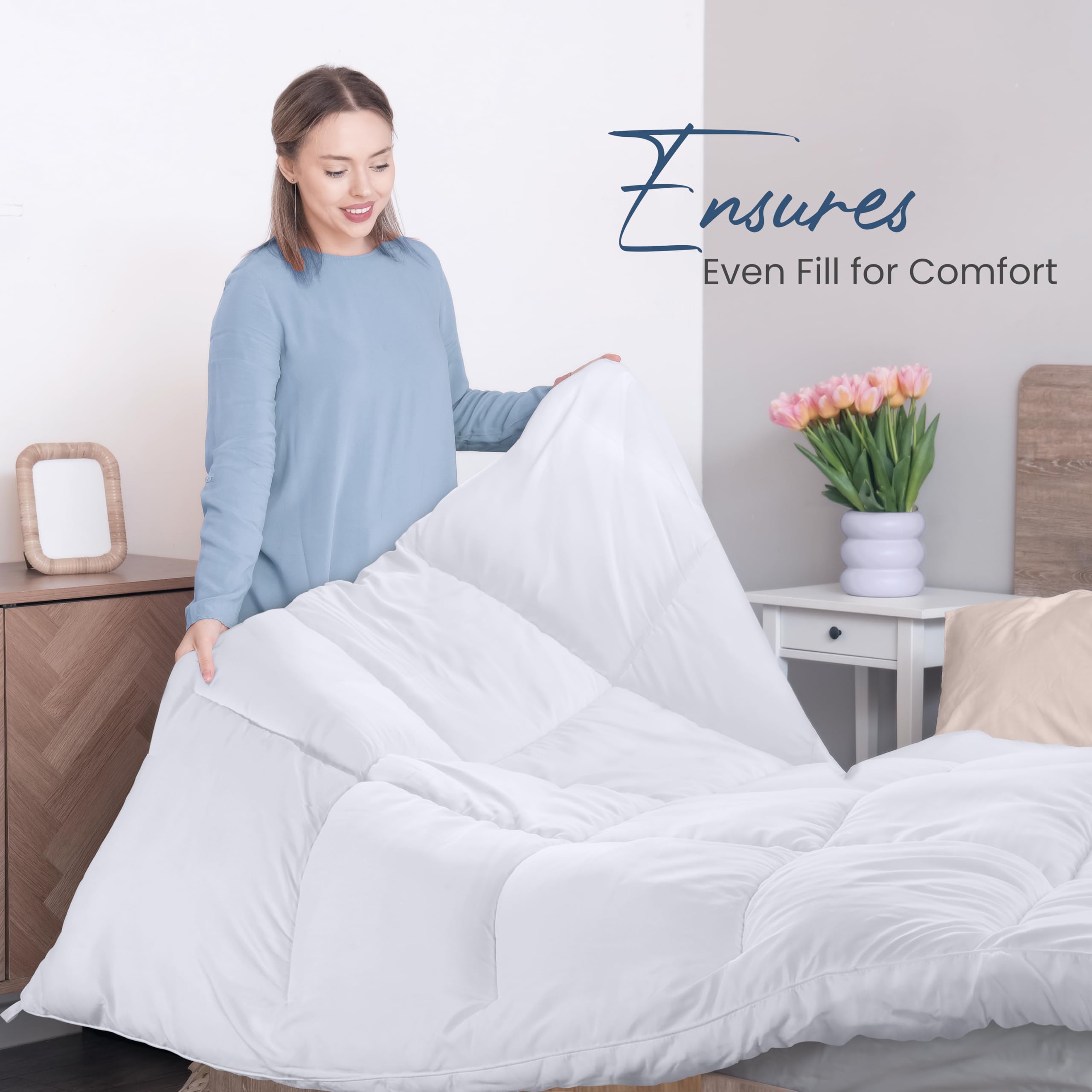 Foto 5 pulgar | Ropa De Cama Edreforter Utopia Para Todas Las Estaciones, Tamaño King, Color Blanco - Venta Internacional.