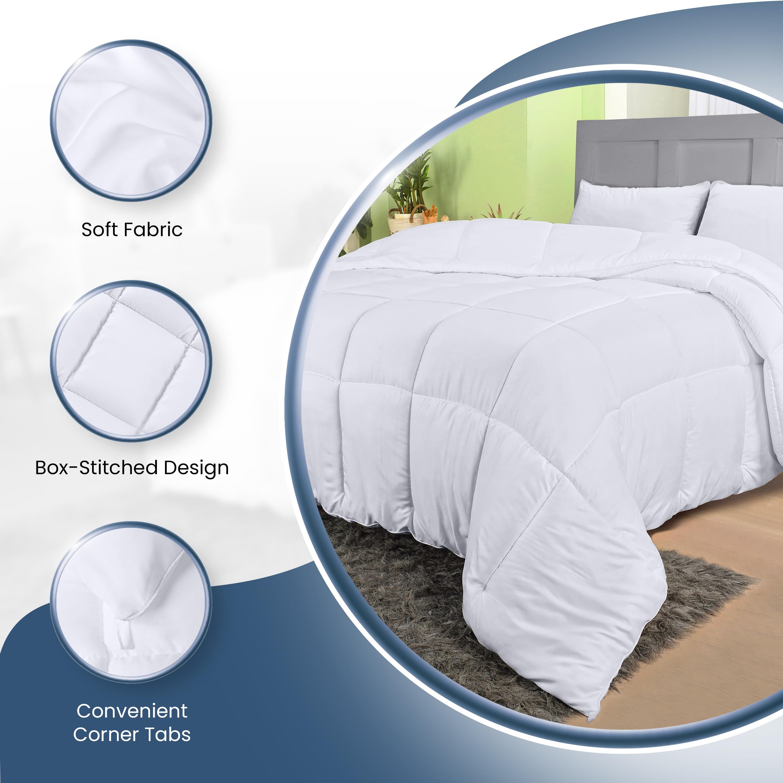 Foto 7 pulgar | Ropa De Cama Edreforter Utopia Para Todas Las Estaciones, Tamaño King, Color Blanco - Venta Internacional.