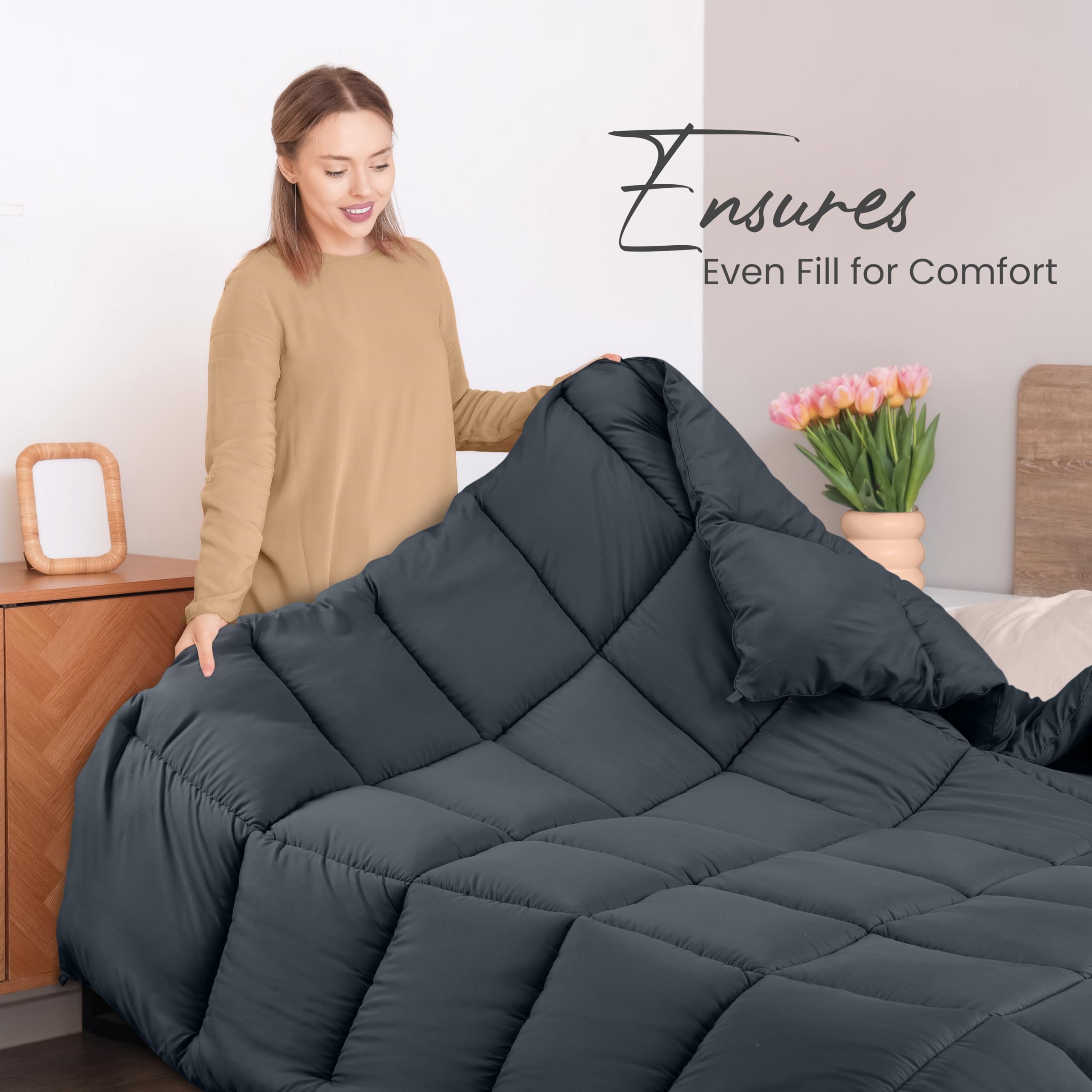 Foto 5 pulgar | Ropa De Cama Edreforter Utopia, Tamaño King, Para Todas Las Estaciones, Gris - Venta Internacional.