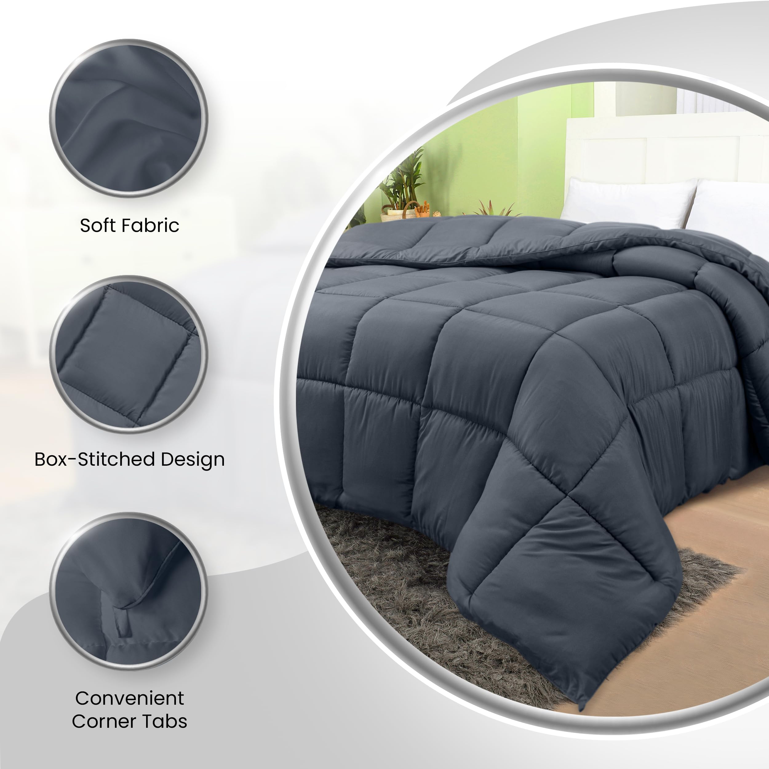 Foto 7 pulgar | Ropa De Cama Edreforter Utopia, Tamaño King, Para Todas Las Estaciones, Gris - Venta Internacional.