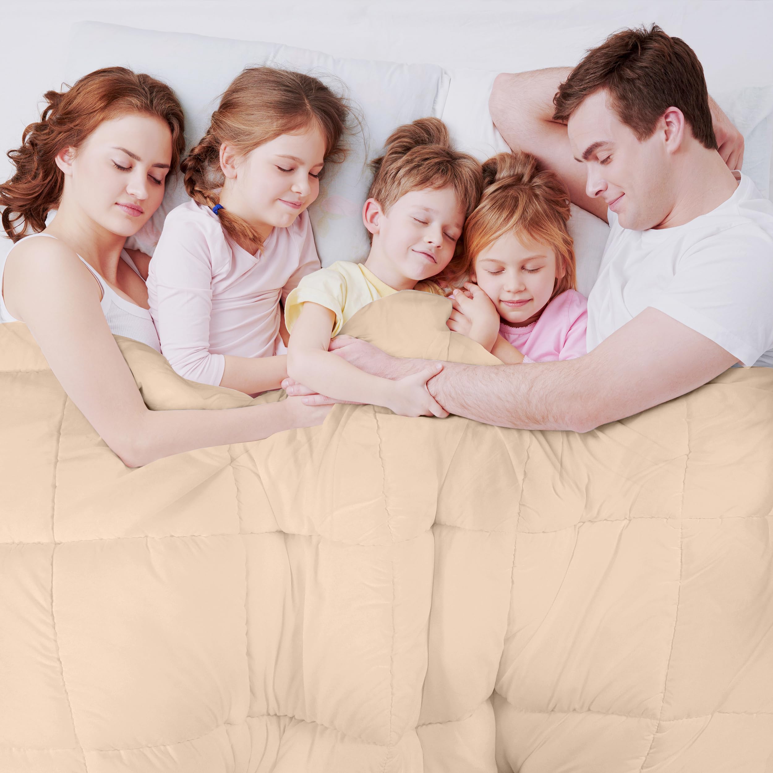Foto 8 pulgar | Ropa De Cama Edredon Utopia De Plumón Para Todas Las Estaciones, Color Beige - Venta Internacional.