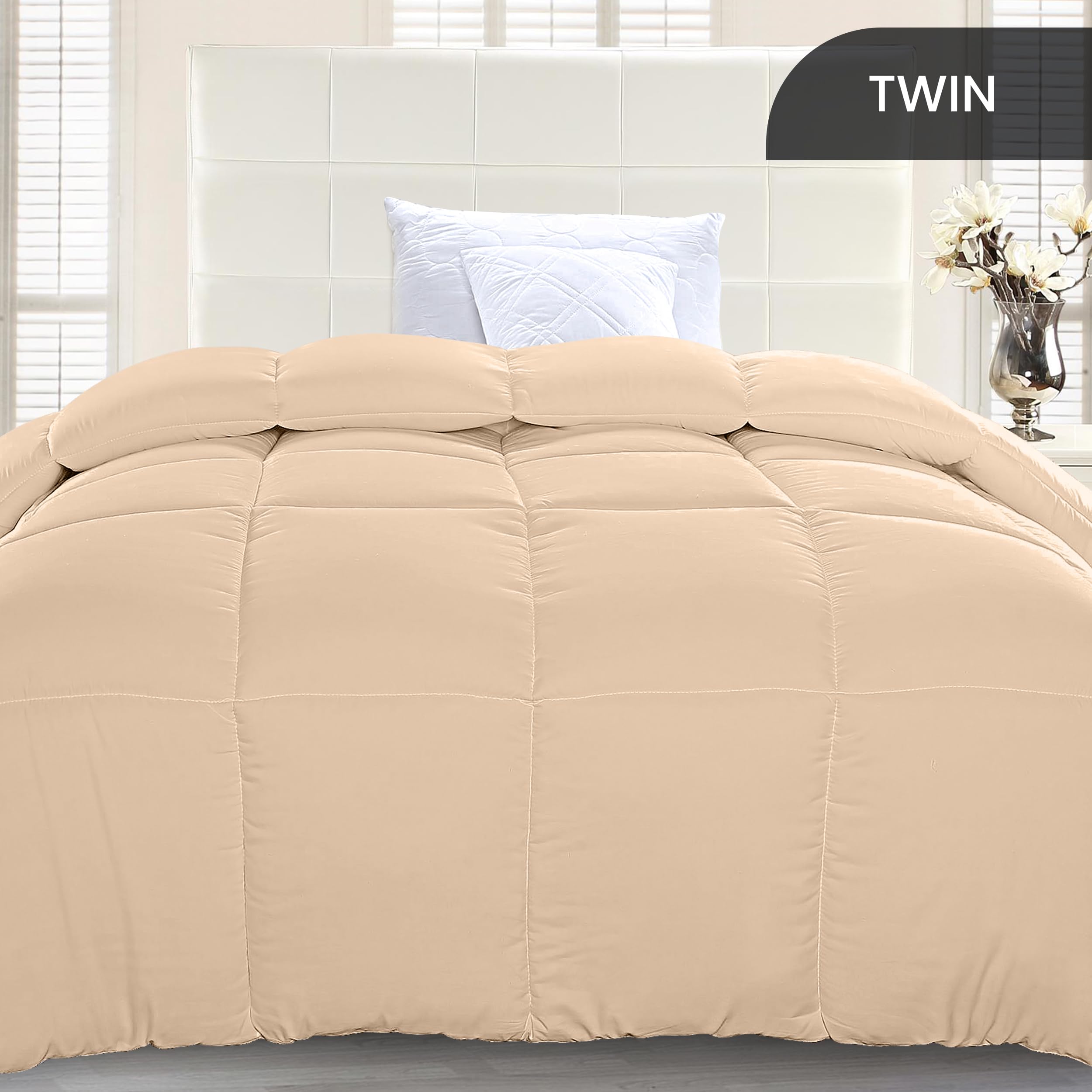 Foto 2 | Edredón Con Relleno De Edredón Utopia, Tamaño Doble, Color Beige, 4 Unidades - Venta Internacional.