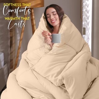 Foto 4 | Edredón Con Relleno De Edredón Utopia, Tamaño Doble, Color Beige, 4 Unidades - Venta Internacional.