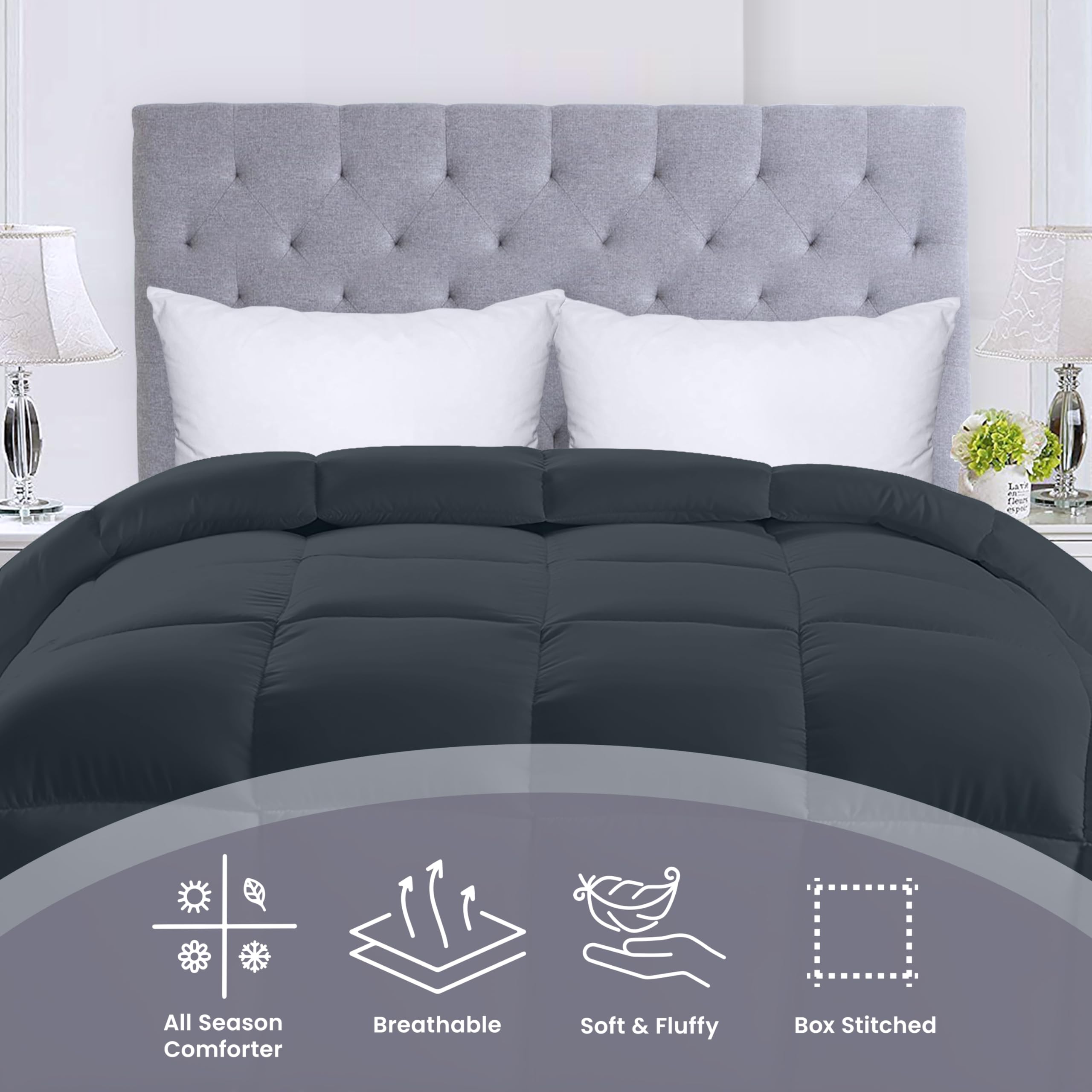 Foto 4 pulgar | Ropa De Cama Edreforter Utopia, Talla Doble, Plumón, Color Gris Alternativo - Venta Internacional.