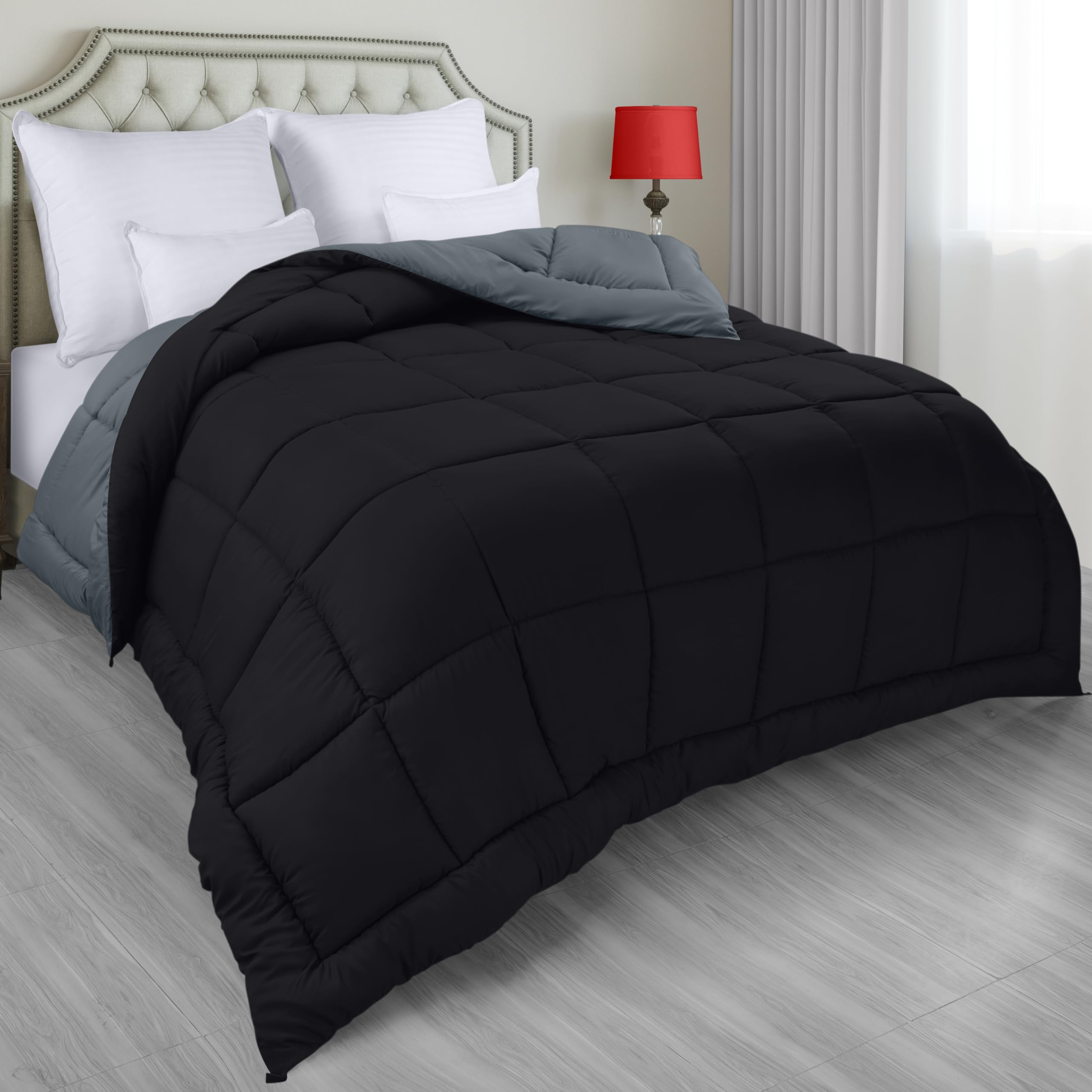 Foto 5 pulgar | Ropa De Cama Edreforter Utopia Para Todas Las Estaciones, Tamaño Queen, Color Negro Y Gris - Venta Internacional.