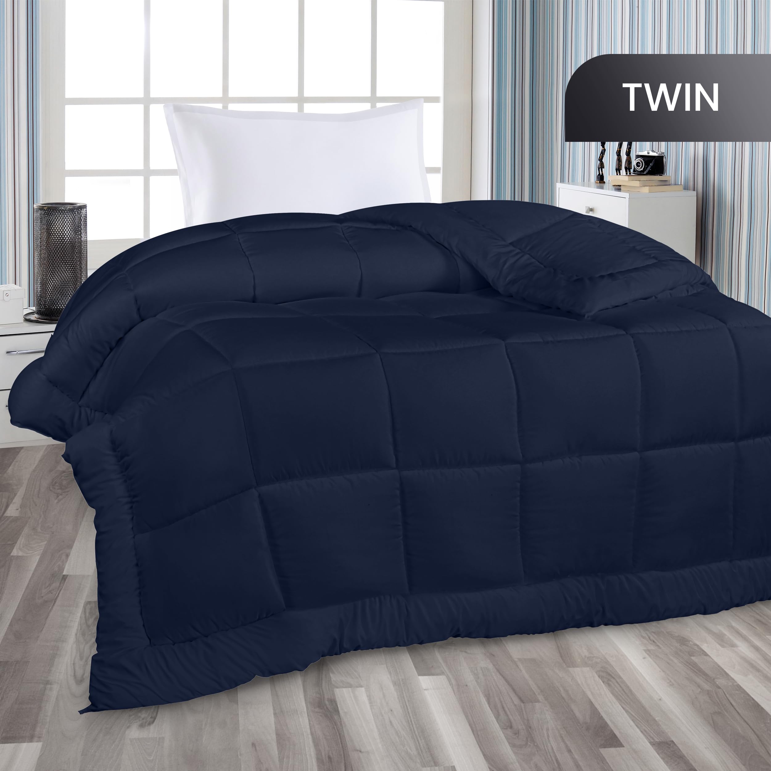 Foto 3 pulgar | Ropa De Cama Edredon Utopia Para Todas Las Estaciones, Plumón, Color Azul Marino - Venta Internacional.