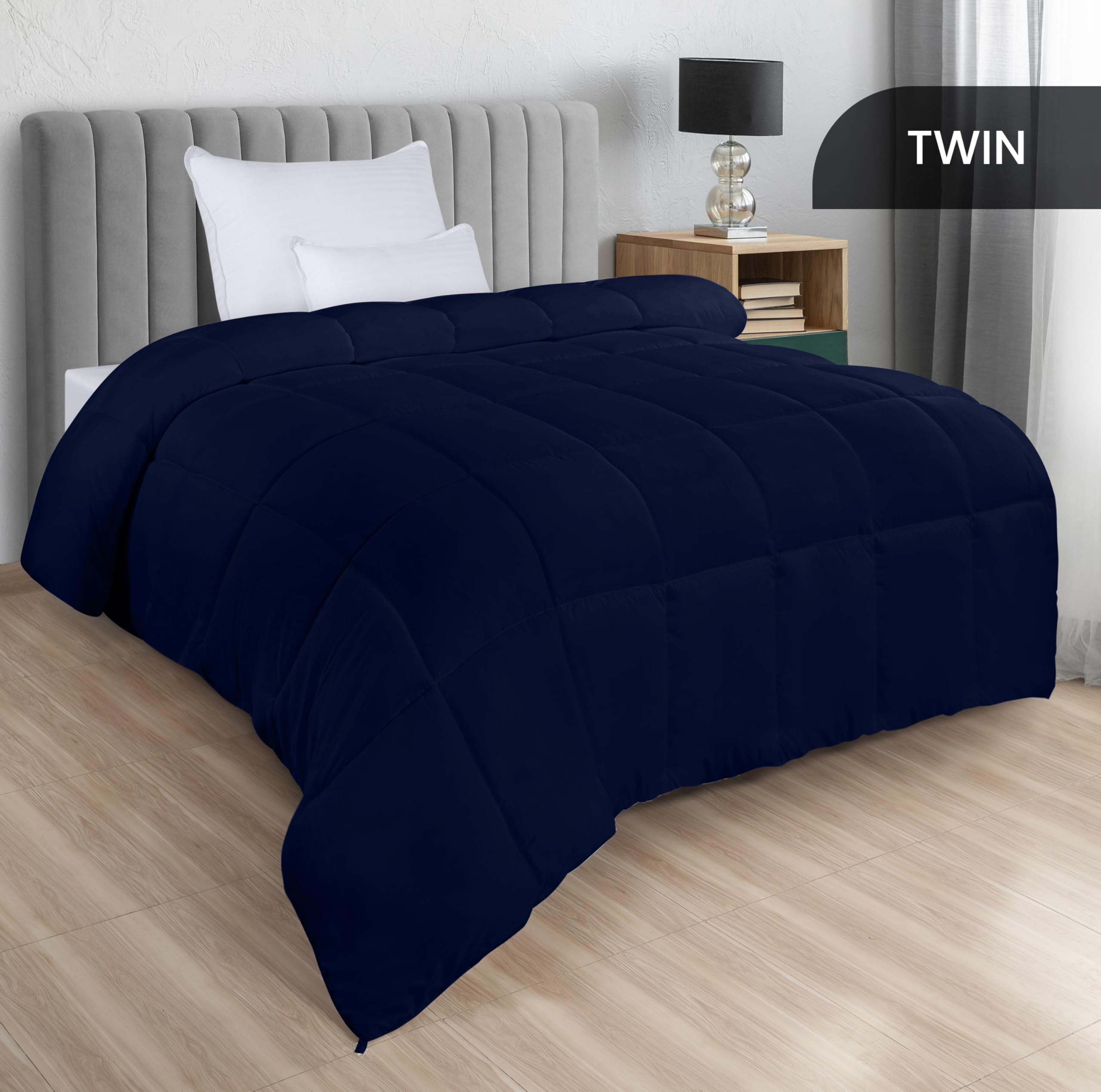 Foto 3 pulgar | Ropa De Cama Edredon Utopia Para Todas Las Estaciones, 250 G/m², Doble Color Azul Marino - Venta Internacional.