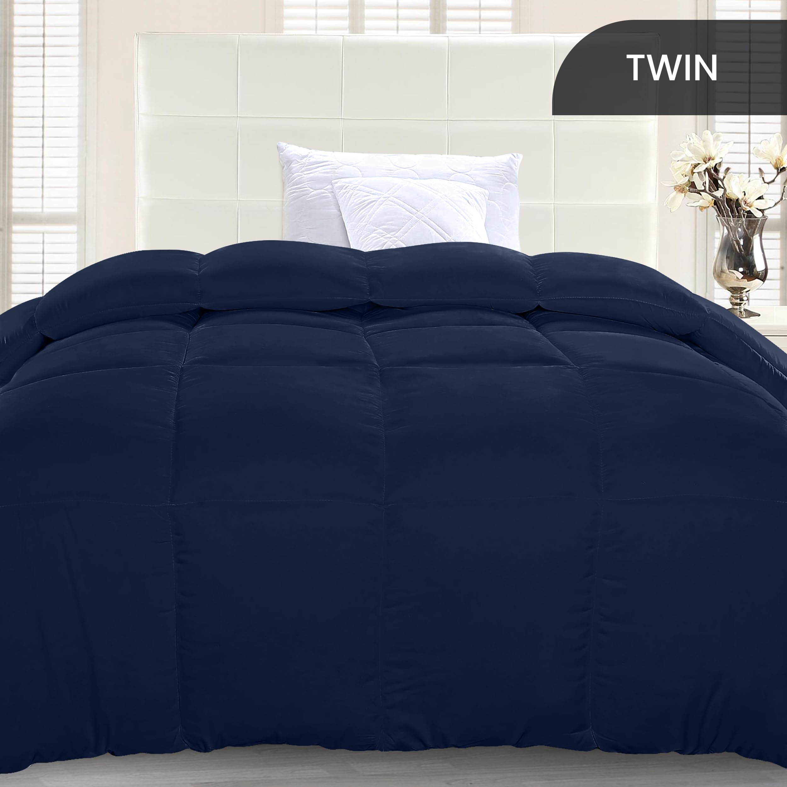 Foto 2 | Edredón Con Relleno De Edredón Utopia, Tamaño Doble, Color Azul Marino - Venta Internacional.