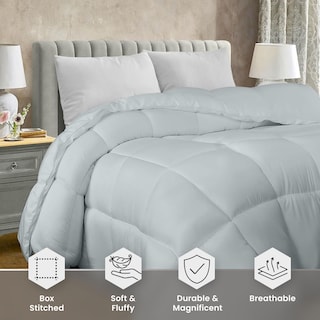 Foto 3 | Edredón Con Relleno De Edredón Utopia Bedding Queen, Color Gris Claro - Venta Internacional.
