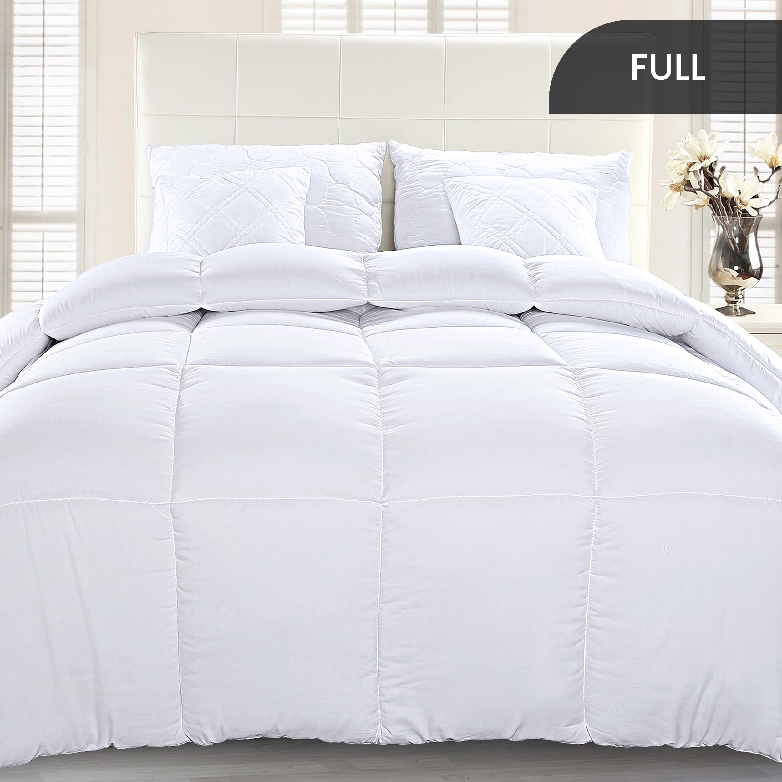 Foto 2 | Edredón Con Relleno De Edredón Utopia, Tamaño Completo, Color Blanco - Venta Internacional.