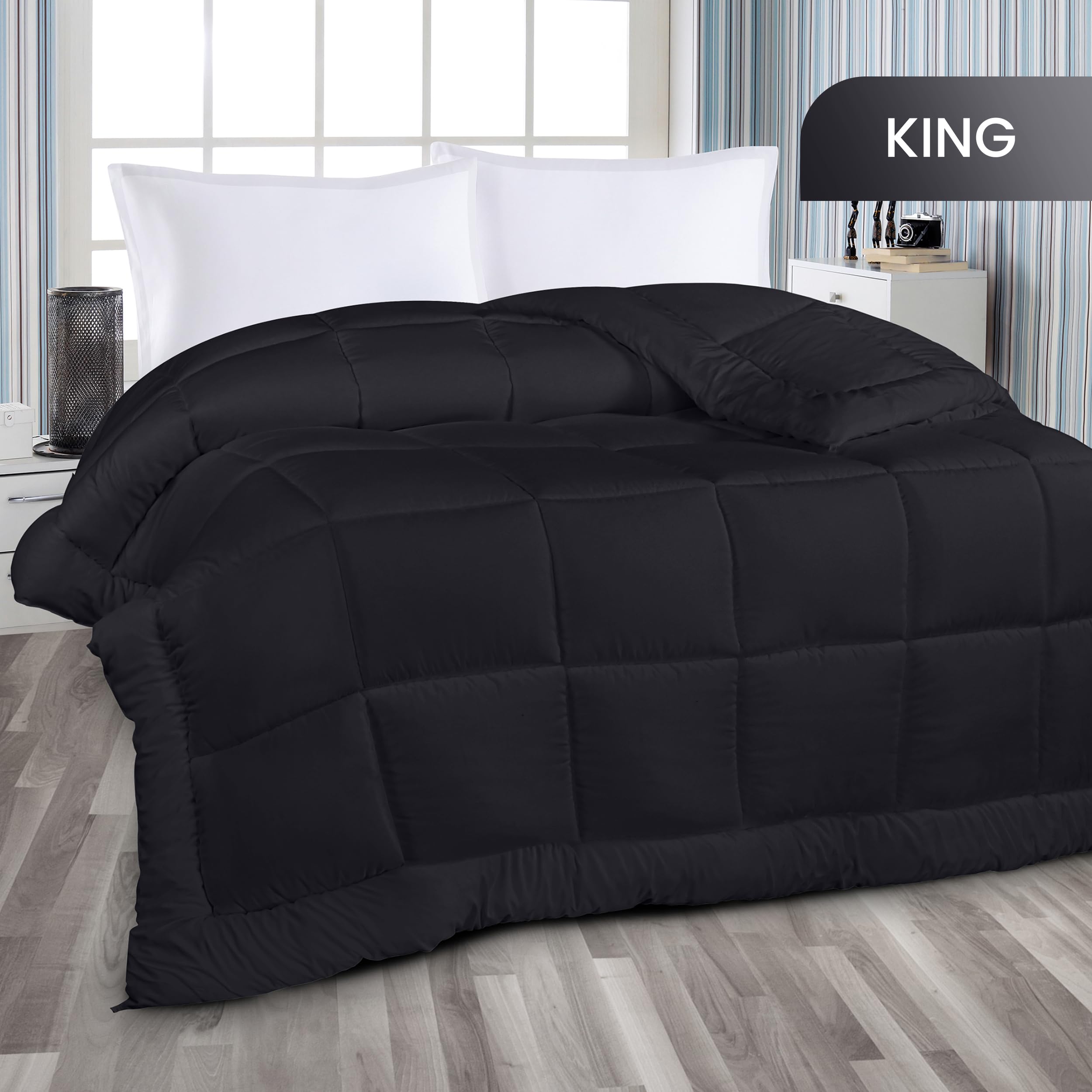 Foto 3 pulgar | Ropa De Cama Edredon Utopia Para Todas Las Estaciones, Plumón Alt King, Color Negro - Venta Internacional.