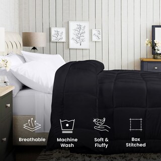 Foto 3 | Ropa De Cama Edredon Utopia Para Todas Las Estaciones, Plumón Alt King, Color Negro - Venta Internacional.