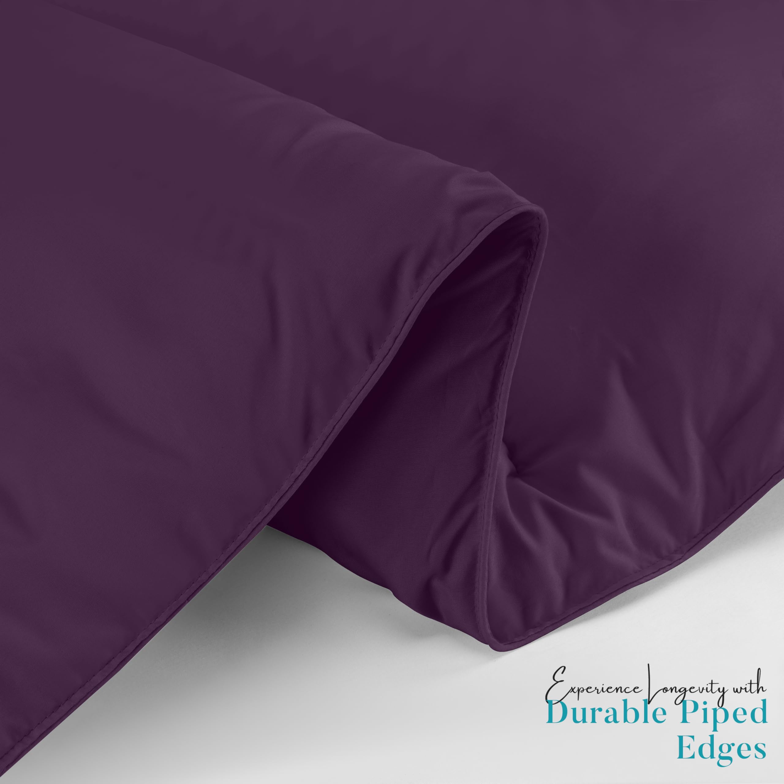 Foto 6 | Edredón Con Relleno De Edredón Utopia, Tamaño Doble, Color Ciruela - Venta Internacional.