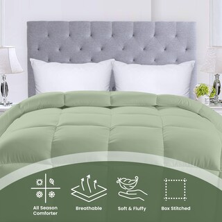 Foto 3 | Ropa De Cama Edreforter Utopia, Tamaño Queen, Para Todas Las Estaciones, Color Verde Salvia - Venta Internacional.