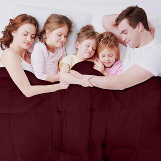 Foto 7 | Ropa De Cama Edredon Utopia Para Todas Las Estaciones, Plumón Alt King, Color Burdeos - Venta Internacional.