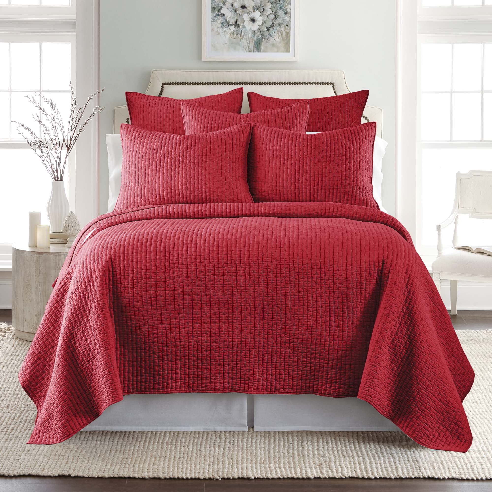Foto 3 pulgar | Edredón Levtex Home Cross Stitch Rojo King - Venta Internacional