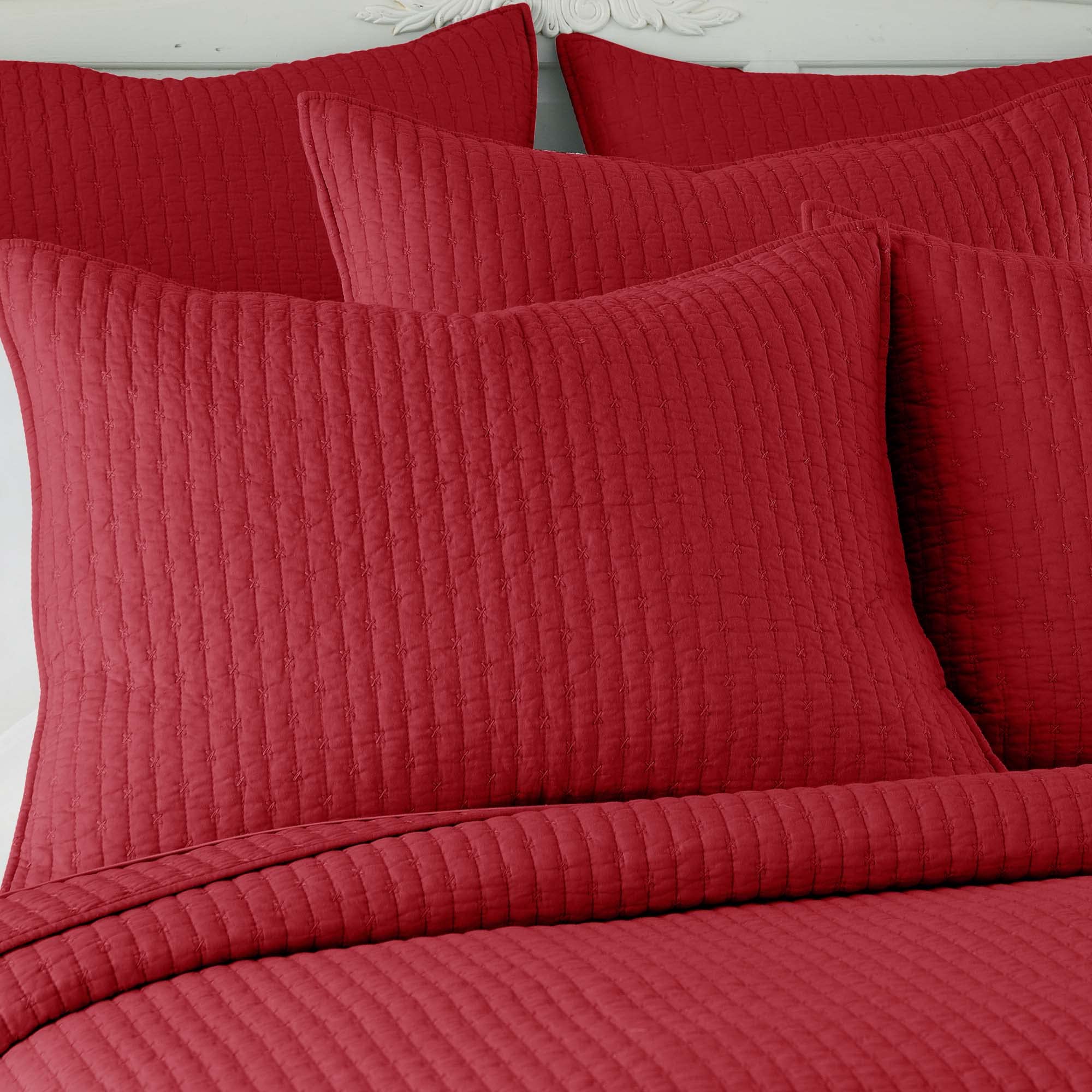 Foto 4 pulgar | Edredón Levtex Home Cross Stitch Rojo King - Venta Internacional