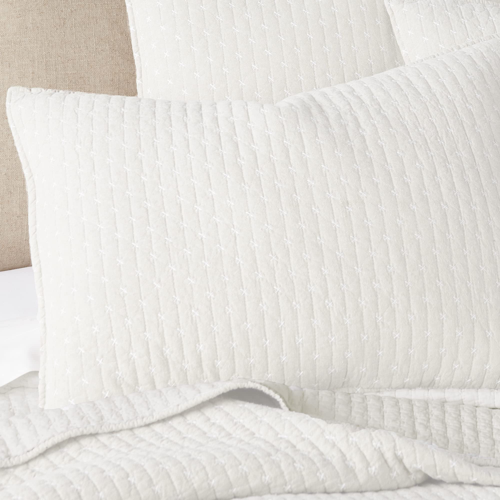 Foto 4 | Edredón Levtex Home Cross Stitch Crema Individual- Venta Internacional