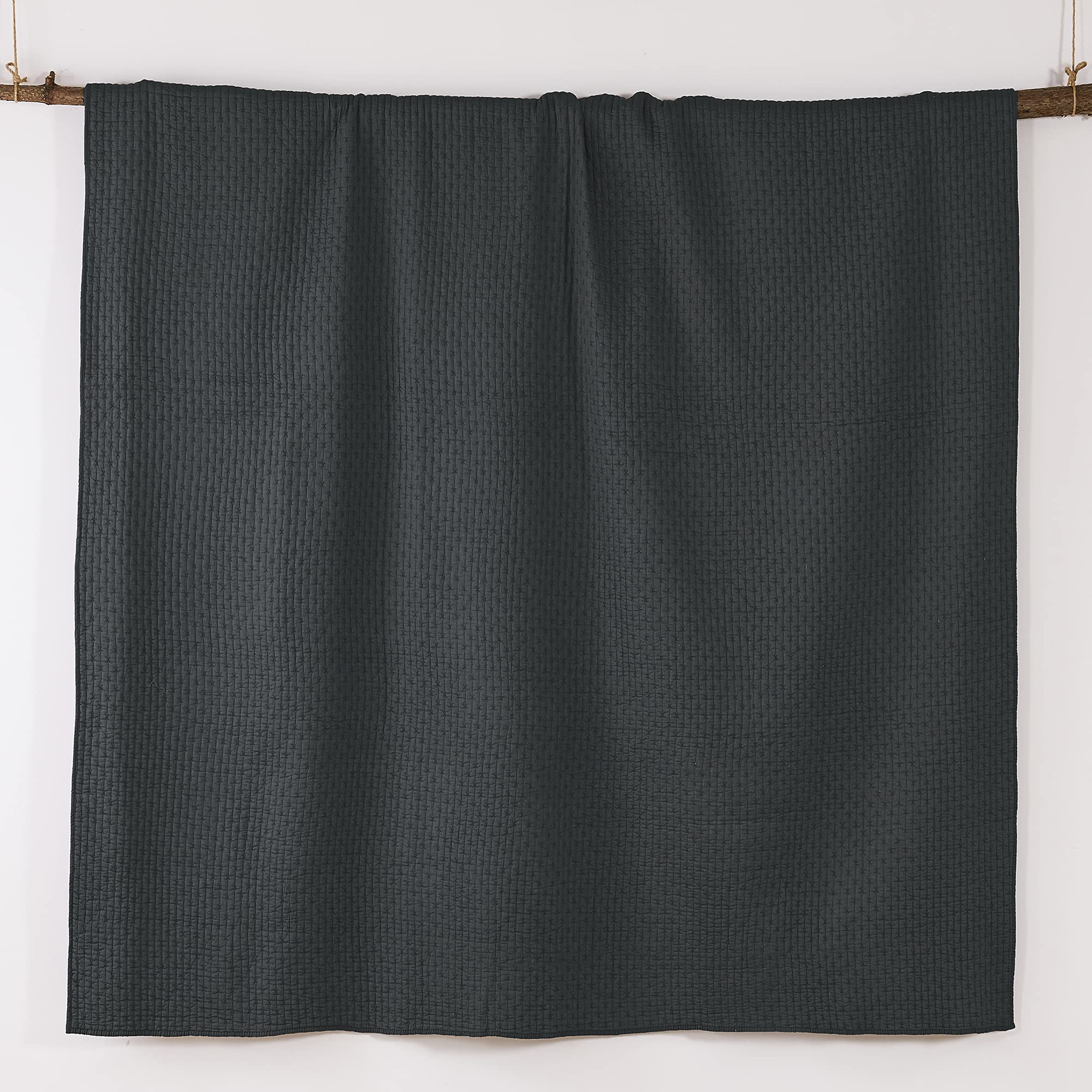 Foto 6 pulgar | Set de Edredón Levtex Home Cross Stitch Charcoal King 270x230 Cm - Venta Internacional