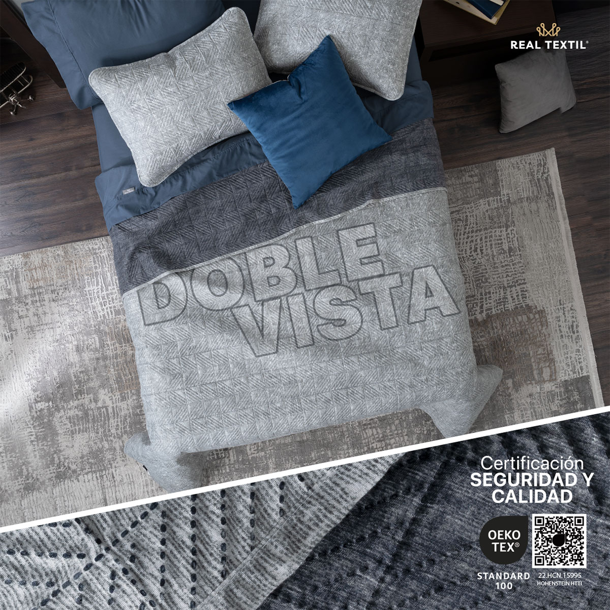 Foto 2 | Edredón Ligero Queen Size Con Fundas De Almohada Real Textil Pinsonic Doble Vista Giza