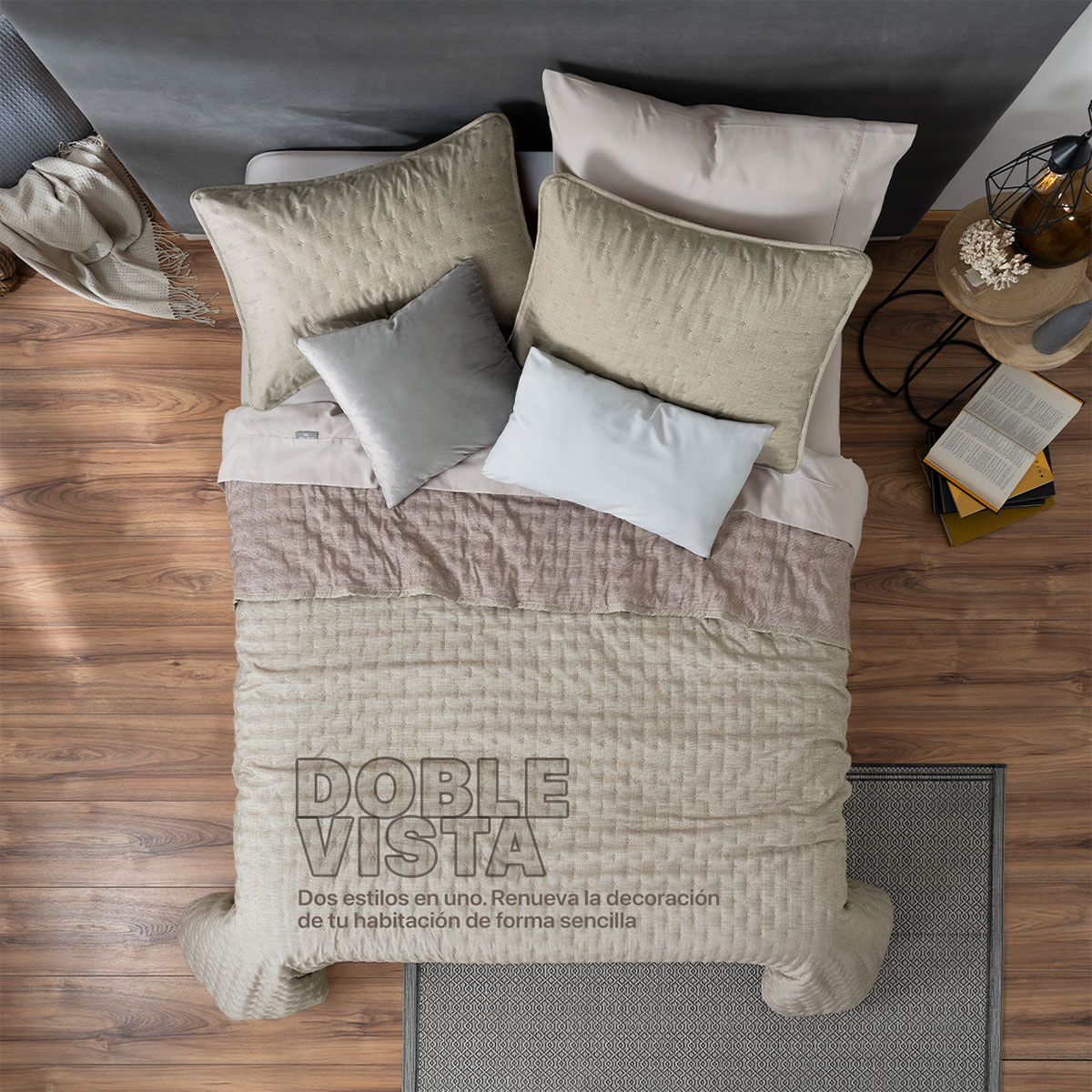 Foto 2 | Edredón Ligero King Size Con Fundas De Almohada Real Textil Pinsonic Doble Vista Elionora