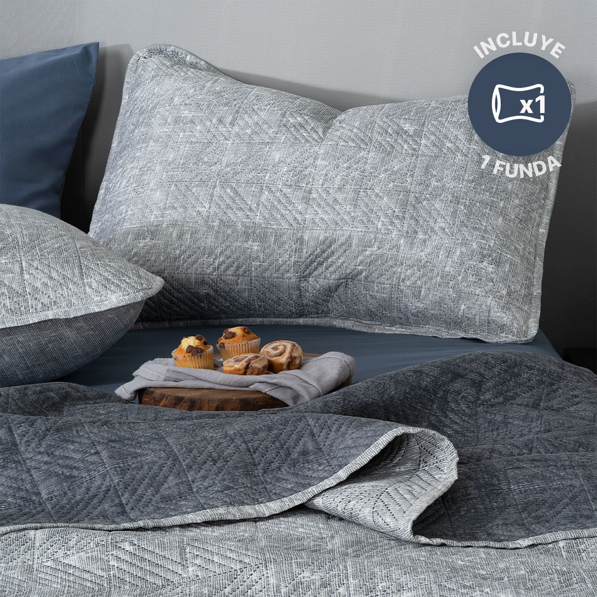 Foto 4 pulgar | Edredón Ligero Individual Con Funda De Almohada Real Textil Pinsonic Doble Vista Giza