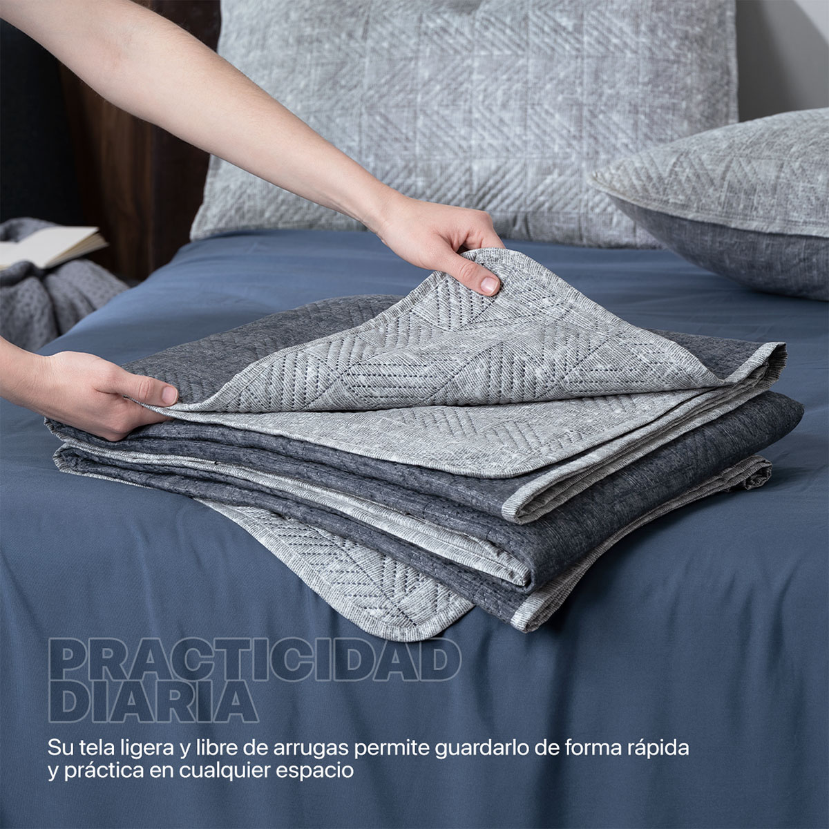 Foto 7 | Edredón Ligero Individual Con Funda De Almohada Real Textil Pinsonic Doble Vista Giza