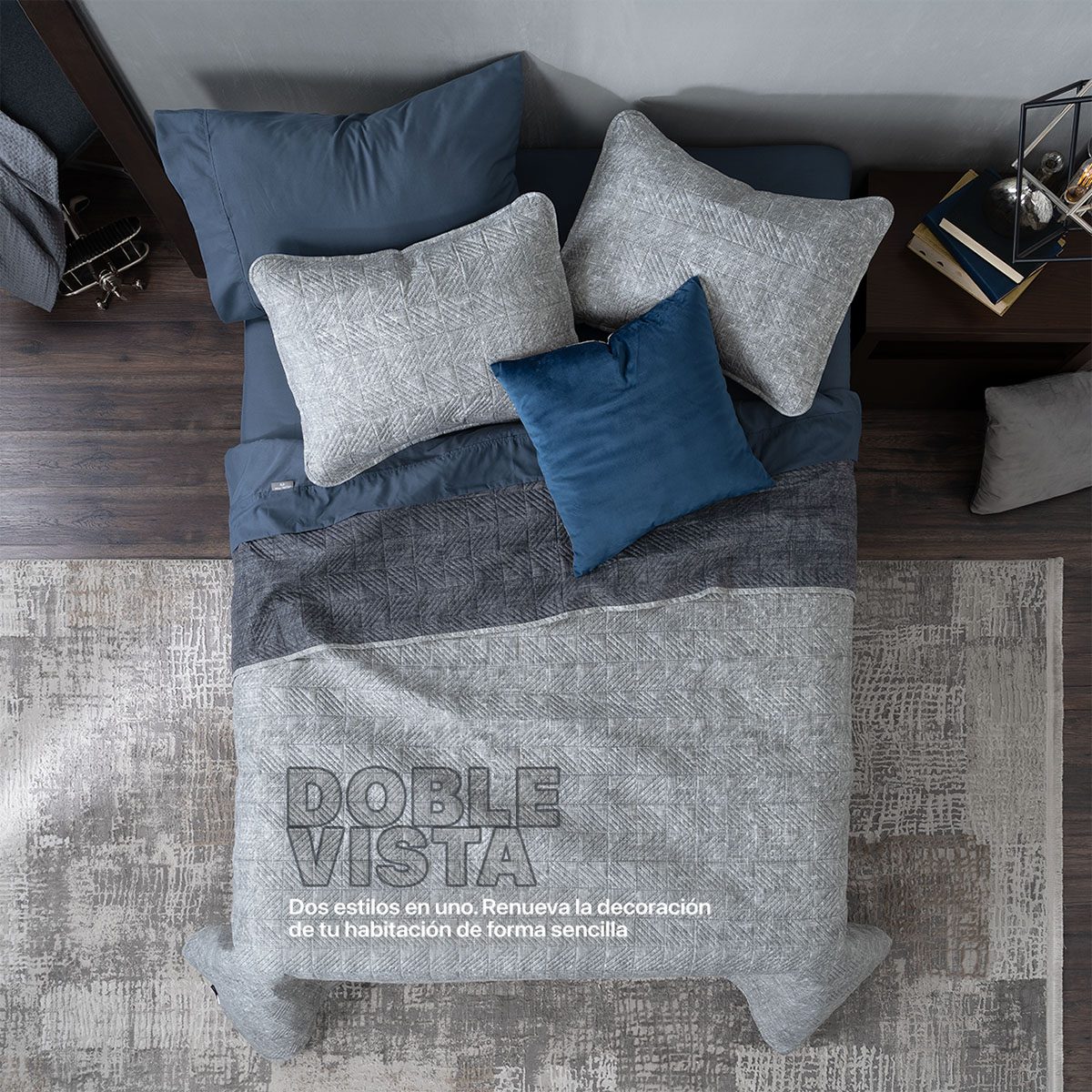 Foto 2 | Edredón Ligero King Size Con Fundas De Almohada Real Textil Pinsonic Doble Vista Giza
