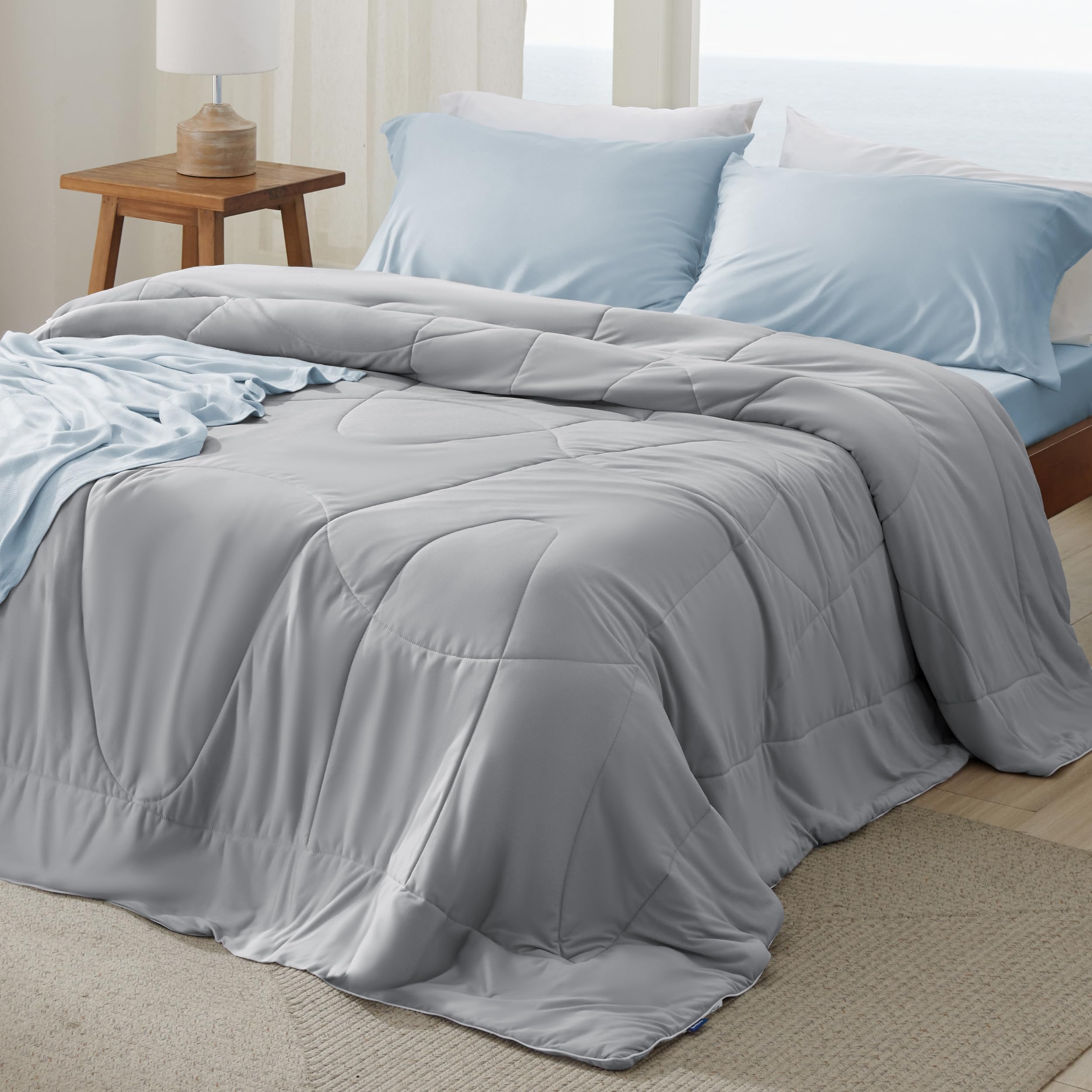 Foto 1 | Edredón Refrescante Bedoter Bedsure, Tamaño King, Gris - Venta Internacional.