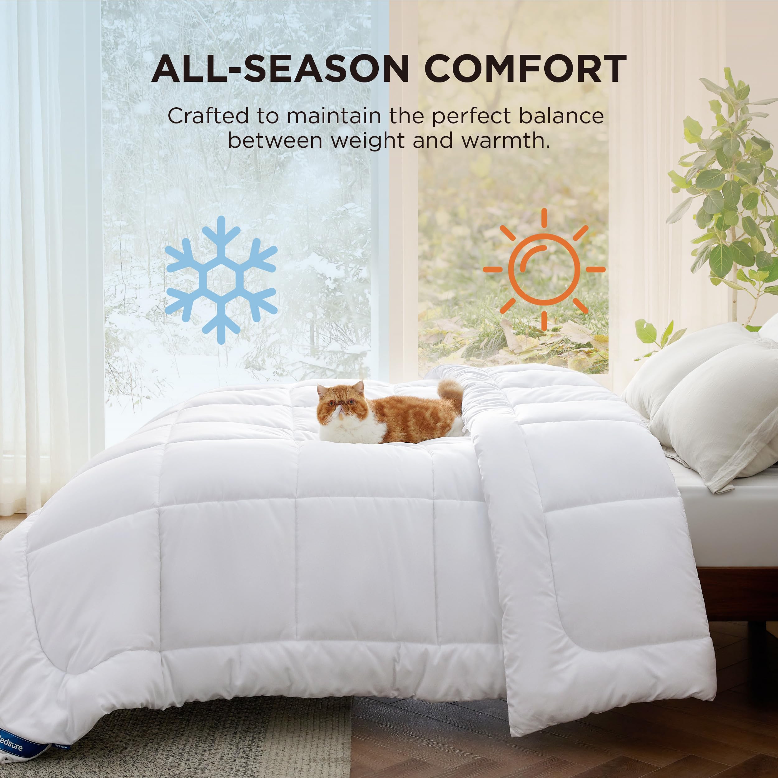 Foto 4 | Edredón Con Relleno De Edredón, Cama Alaskan King, Color Blanco, Para Todas Las Estaciones - Venta Internacional.