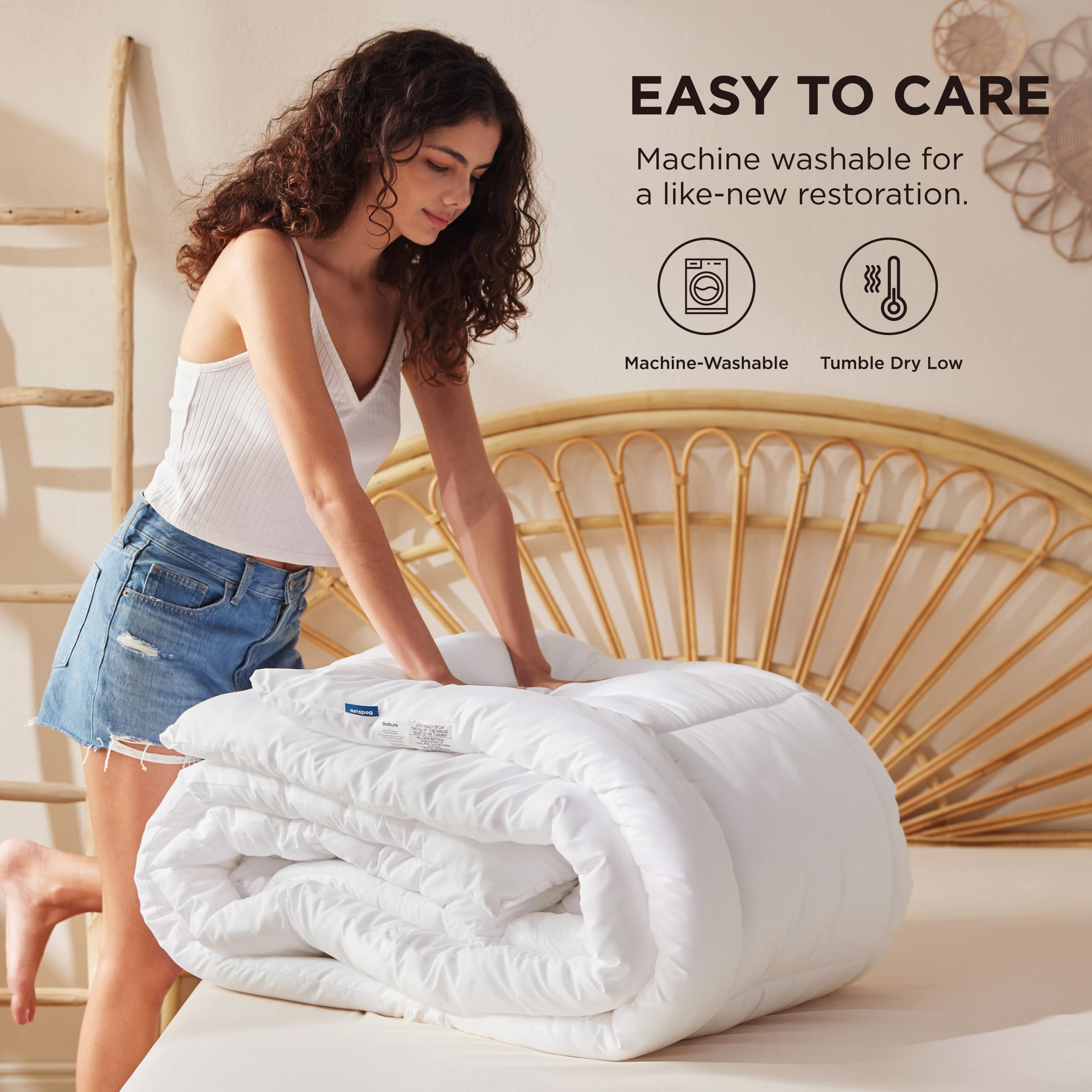 Foto 5 | Edredón Con Relleno De Edredón, Cama Alaskan King, Color Blanco, Para Todas Las Estaciones - Venta Internacional.