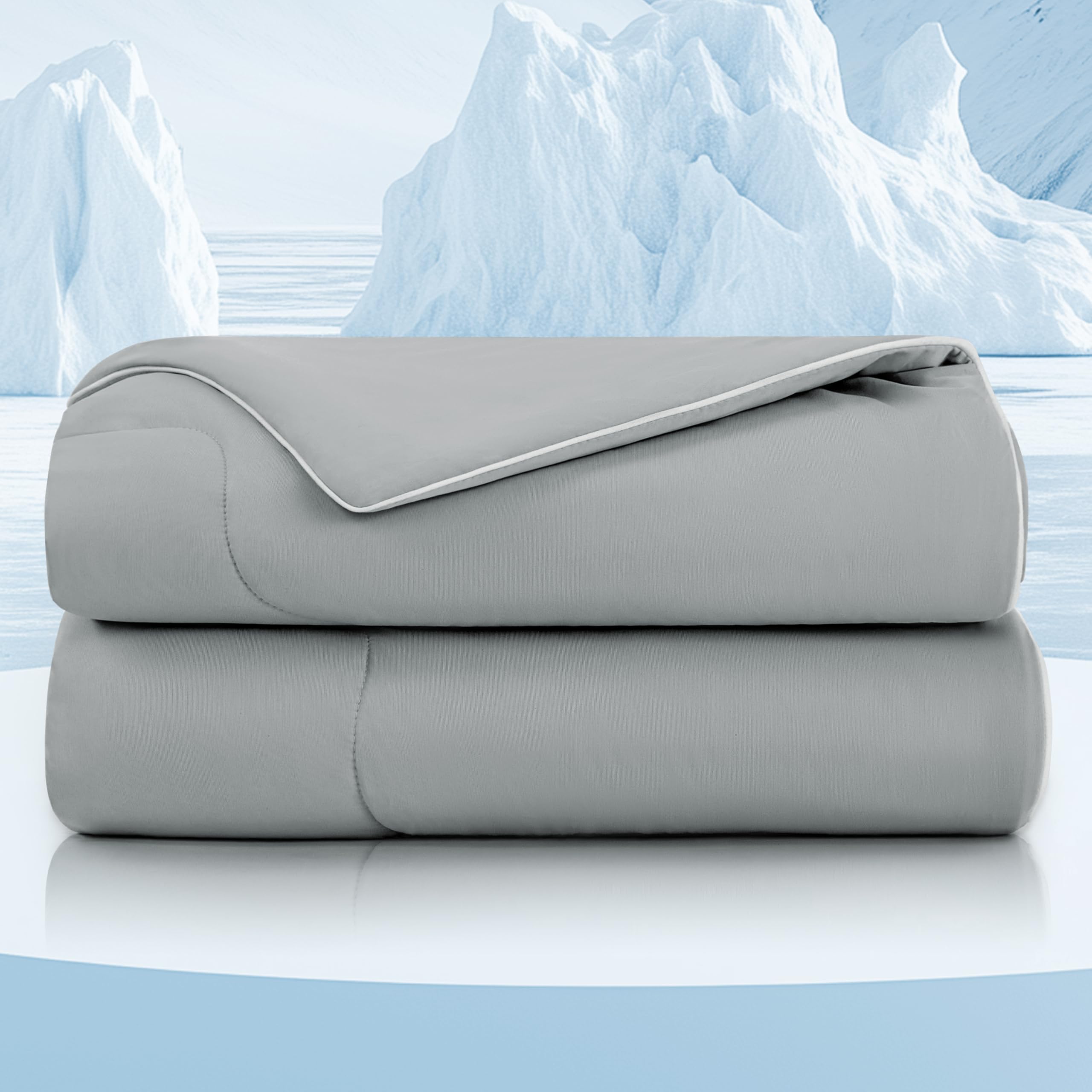 Foto 2 pulgar | Cooling Comforter Love's Cabin King Size, Color Gris, 275 X 230 Cm - Venta Internacional.
