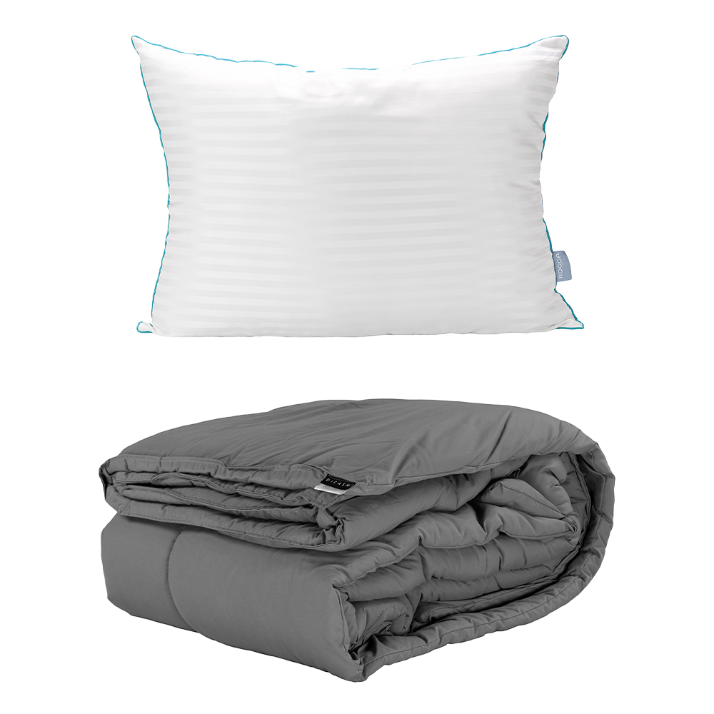 Edredón Dicasa Homy Gris Oxford Individual + Almohada Royal