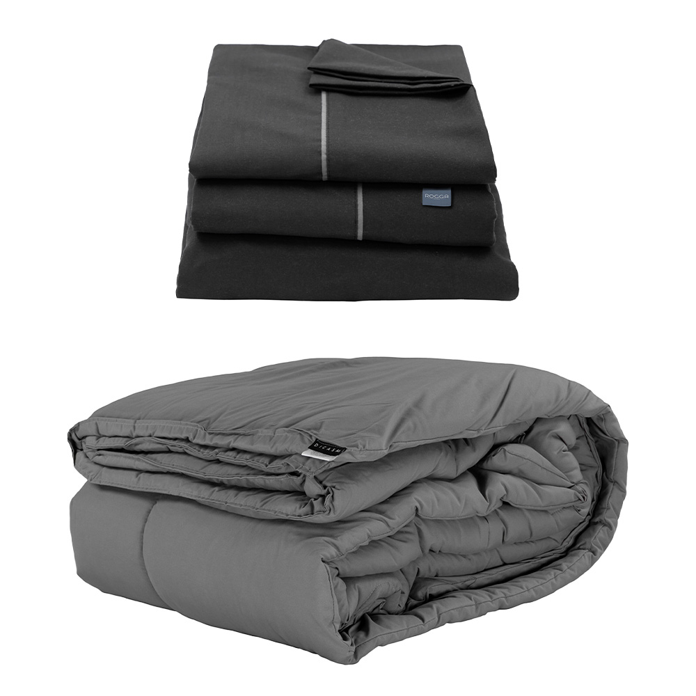 Edredón Dicasa Homy Gris Oxford King Size + Sabanas Royal