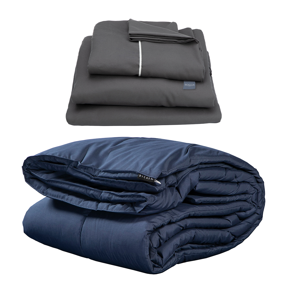 Edredón Dicasa Homy Azul Marino Individual + Sabanas Royal