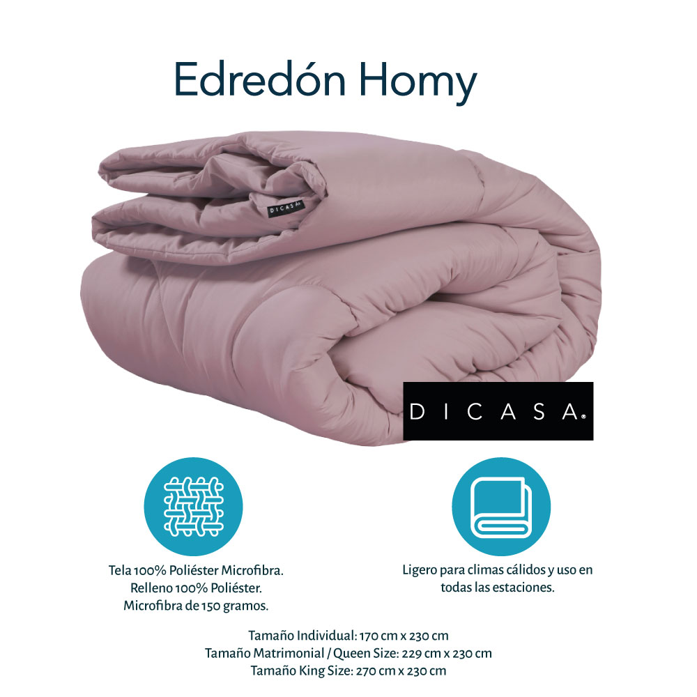 Foto 5 | Edredón Dicasa Homy Lila Individual + Almohada Royal