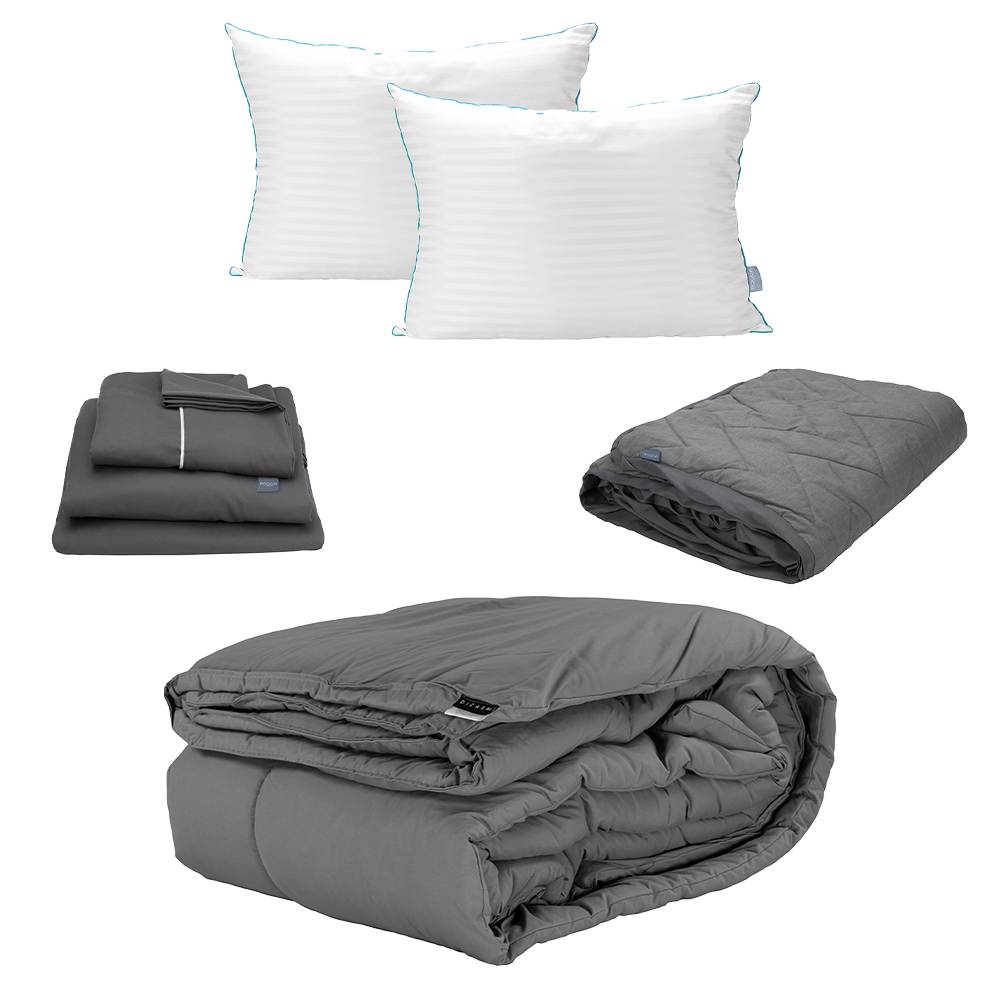 Foto 1 | Edredón Dicasa Homy Gris Oxford Matrimonial + Sabanas Royal + Protector Lux + Almohada Royal Twin