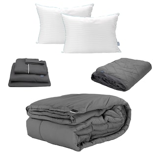 Foto 1 | Edredón Dicasa Homy Gris Oxford Matrimonial + Sabanas Royal + Protector Lux + Almohada Royal Twin