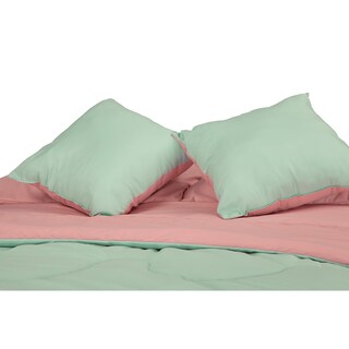 Foto 3 | Set De Edredon Doble Vista Dicasa Couzy Rosa-menta | Menta King Size + Sabanas Softy